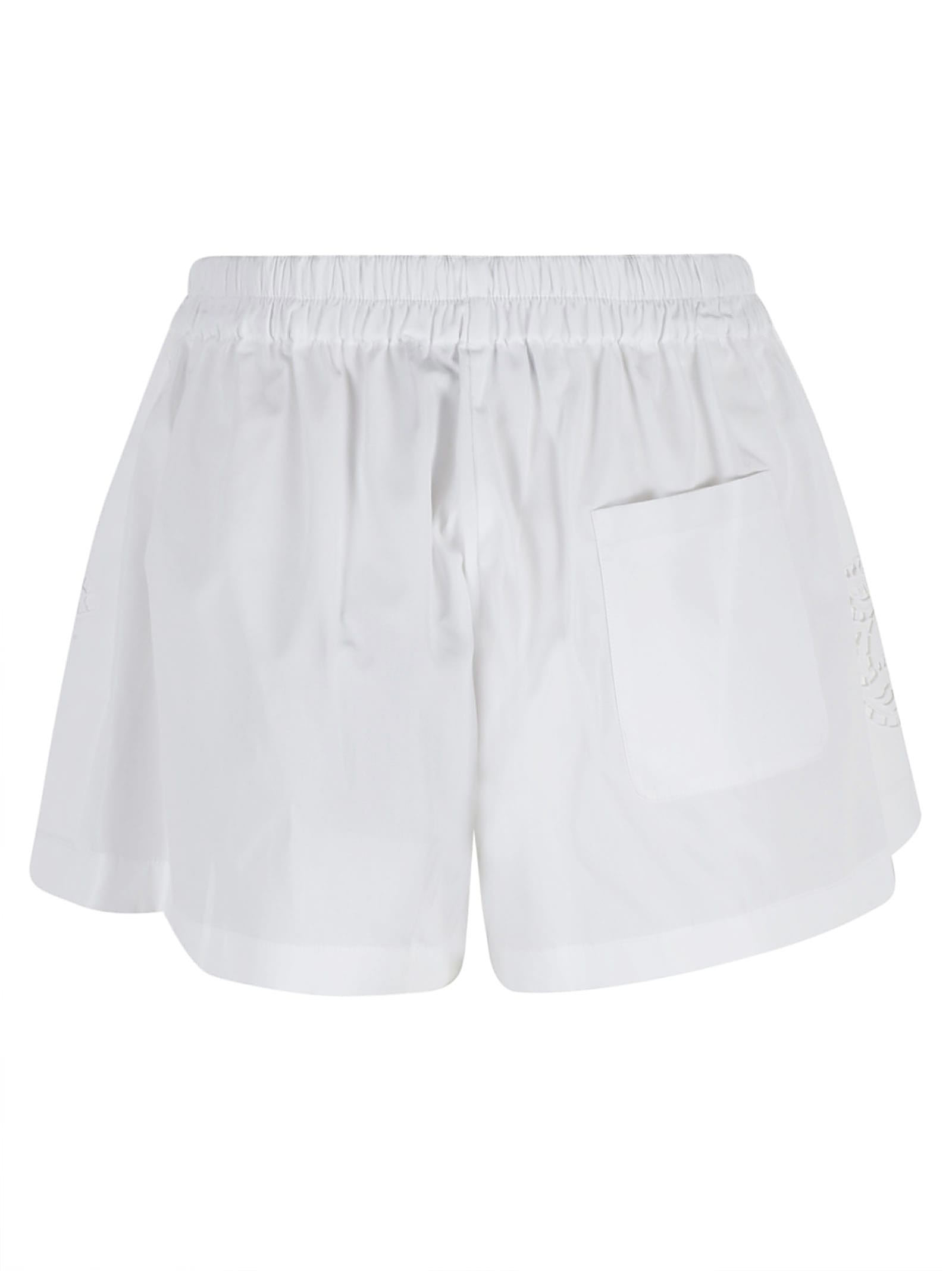 Versace Baroque Print Poplin Shorts In 1w000