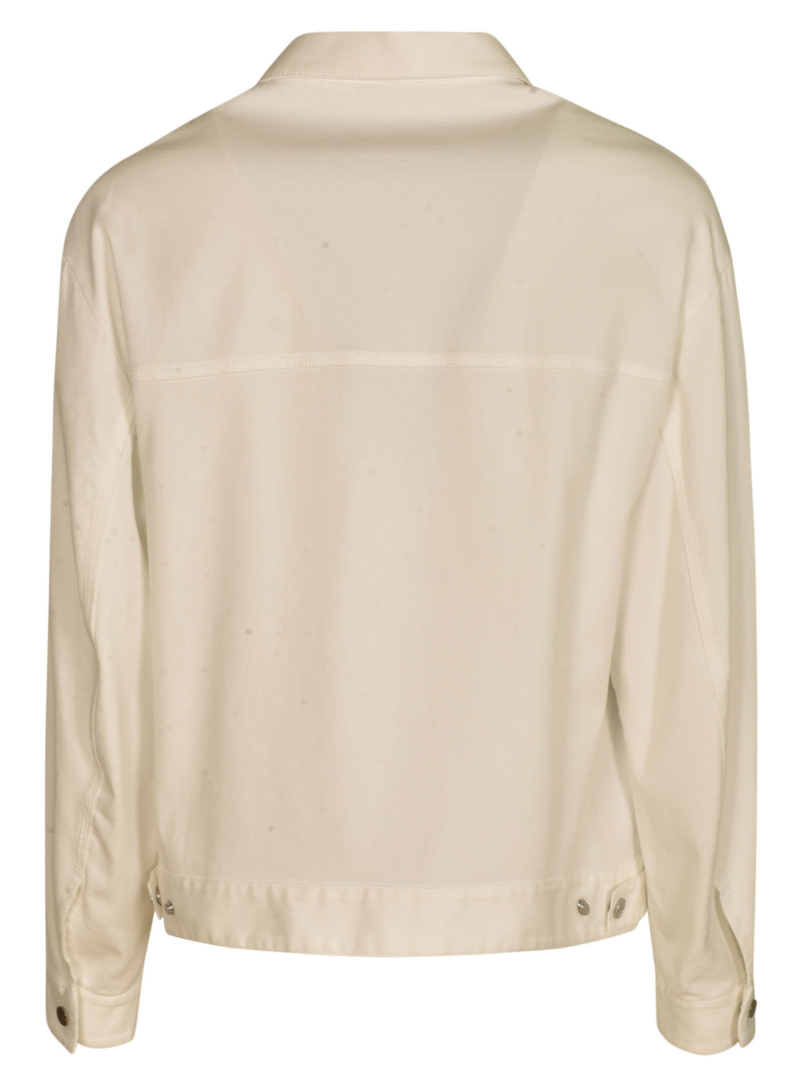 Shop Giorgio Armani Patched Pocket Buttoned Shirt In White