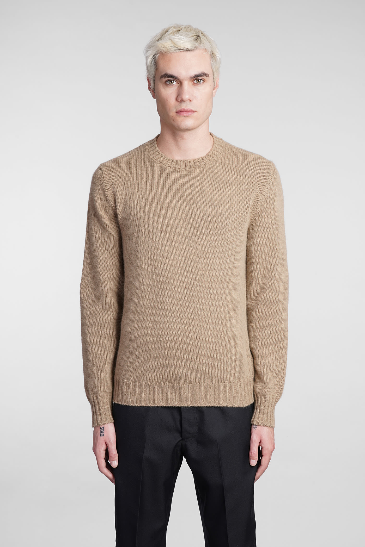 PT01 KNITWEAR IN BEIGE WOOL