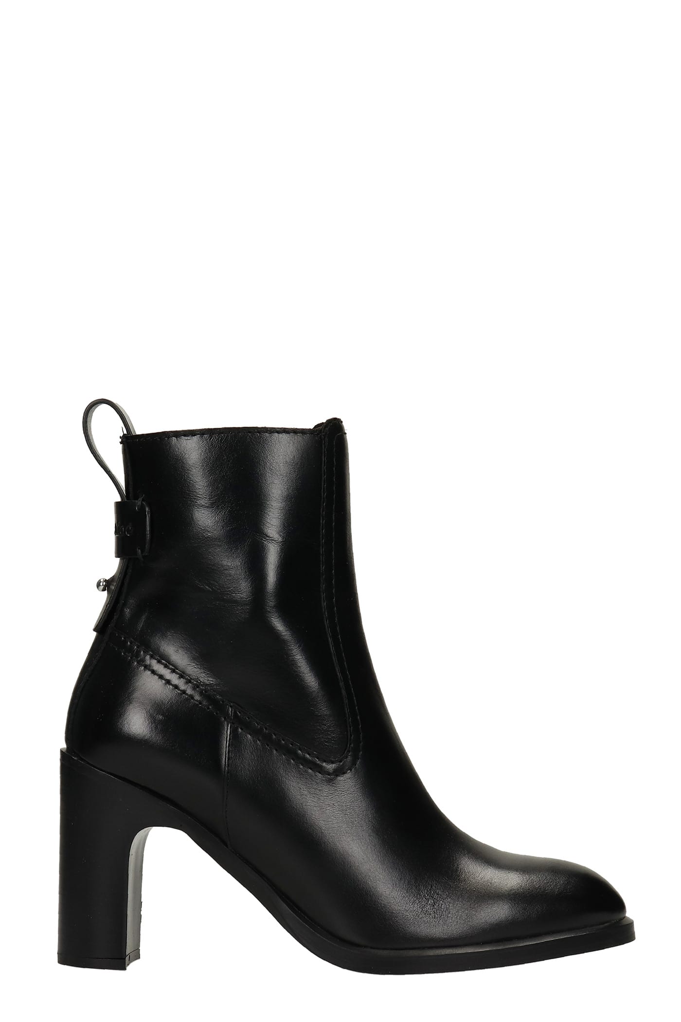 See by Chloé Annylee High Heels Ankle Boots In Black Leather
