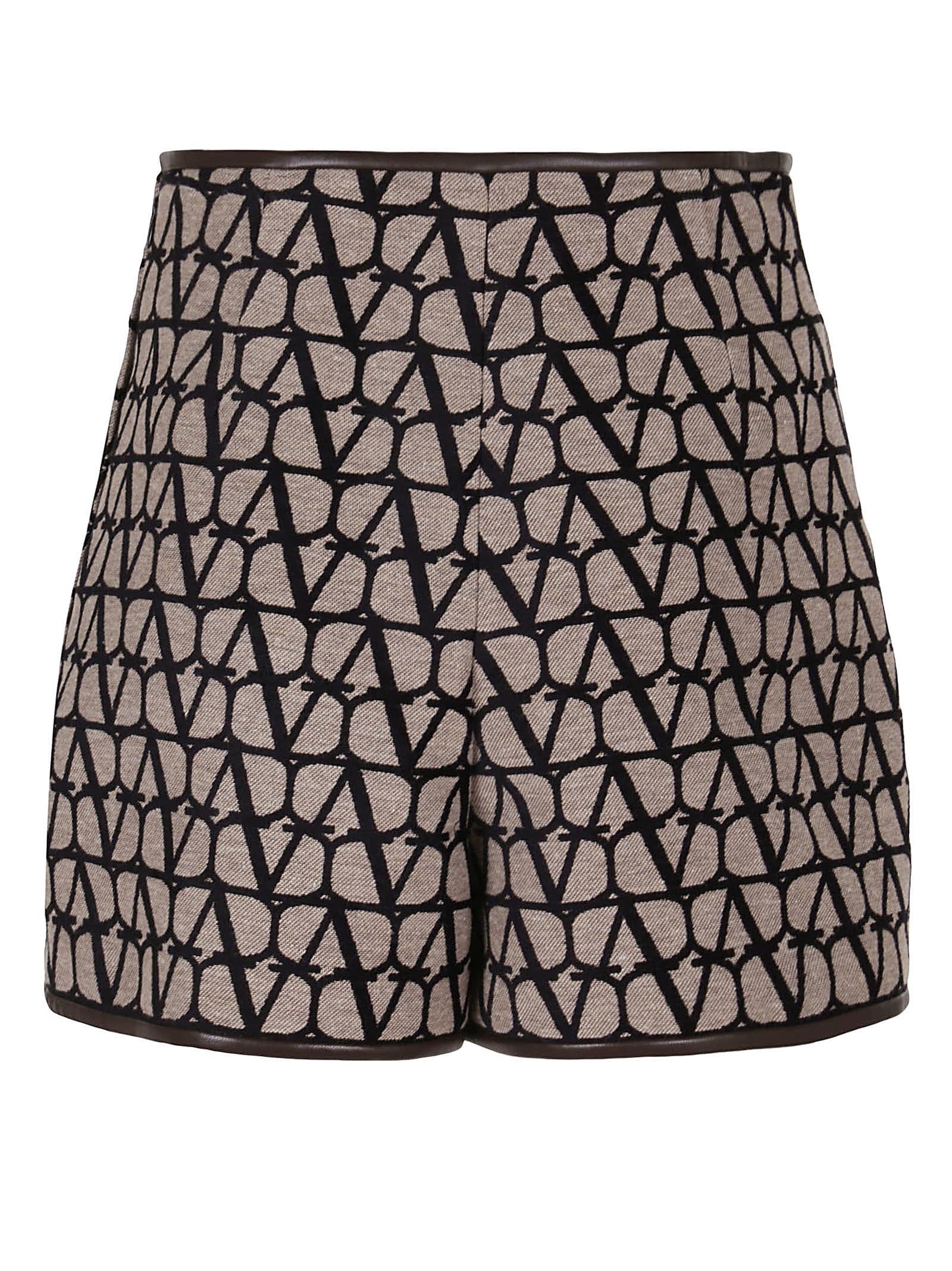 VALENTINO SHORT - WITH LEATHER DETAILS 