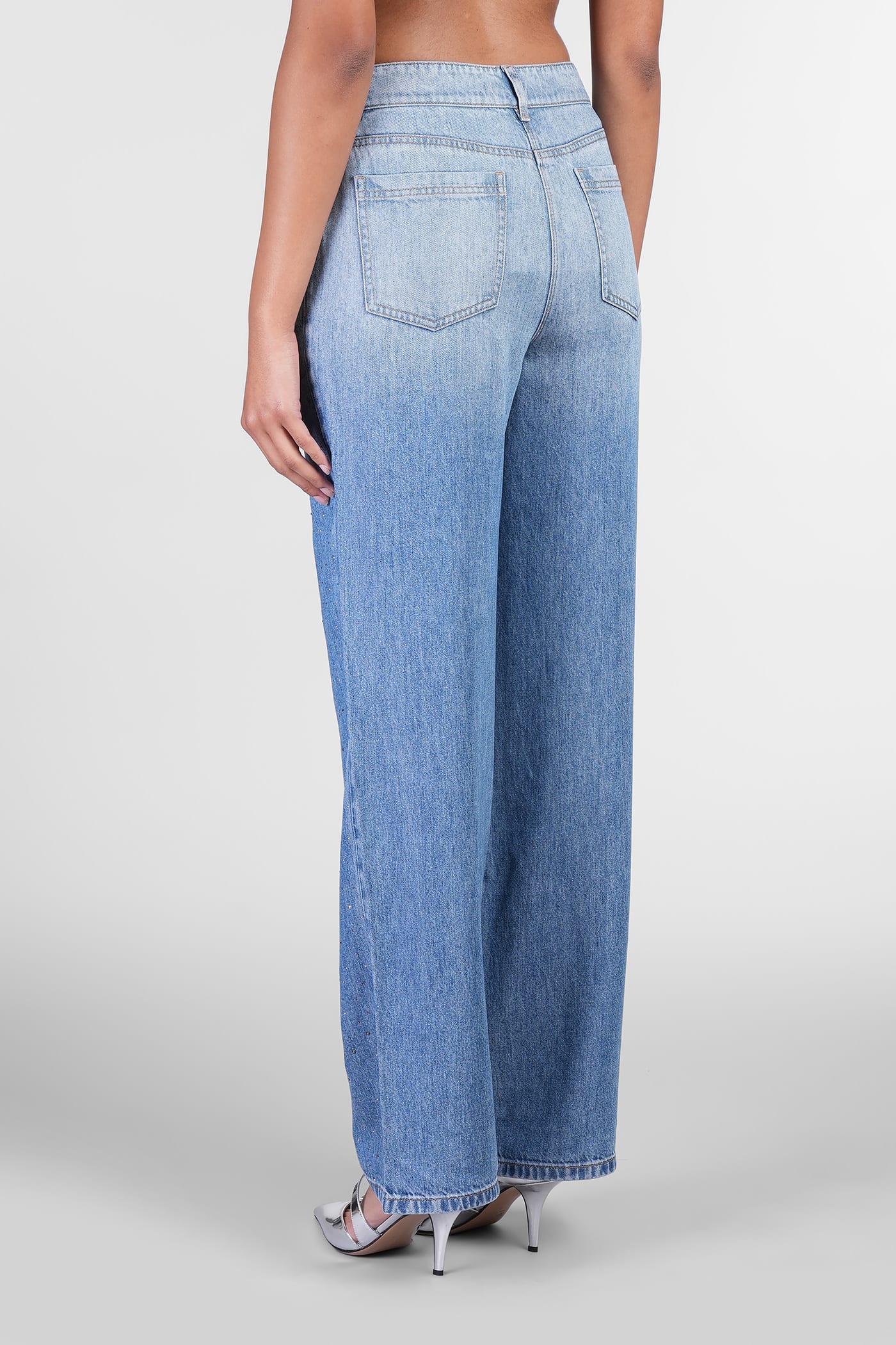 Iro Naiya Jeans In Blue Wool And Polyester