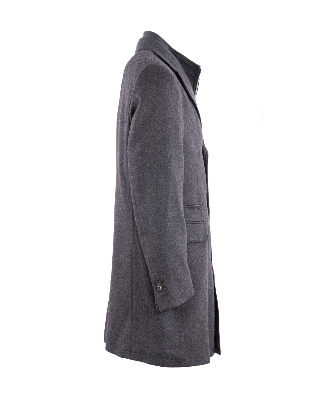 Shop Corneliani Coats Anthracite