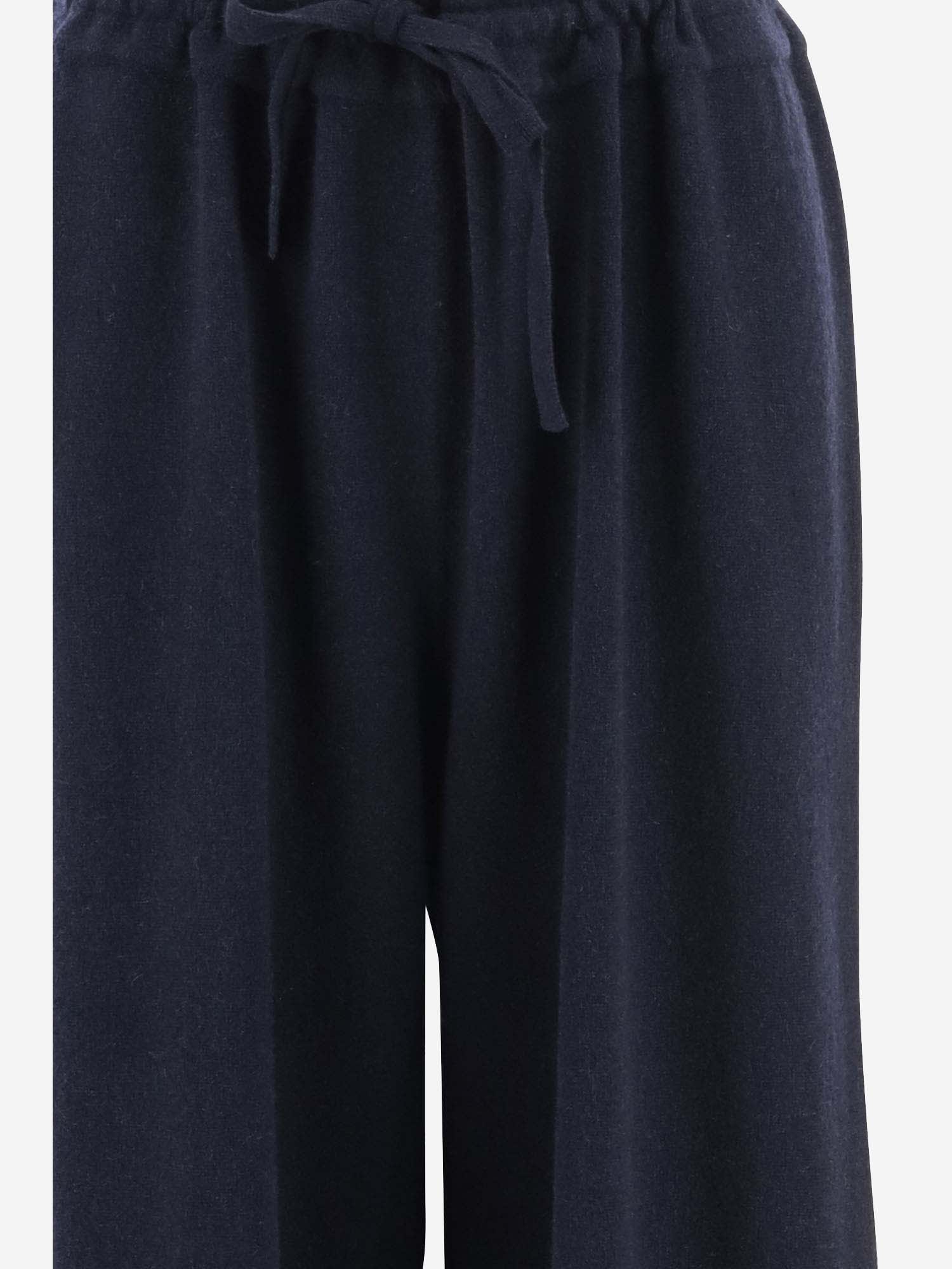 Shop Jil Sander Cashmere Pants In Blue