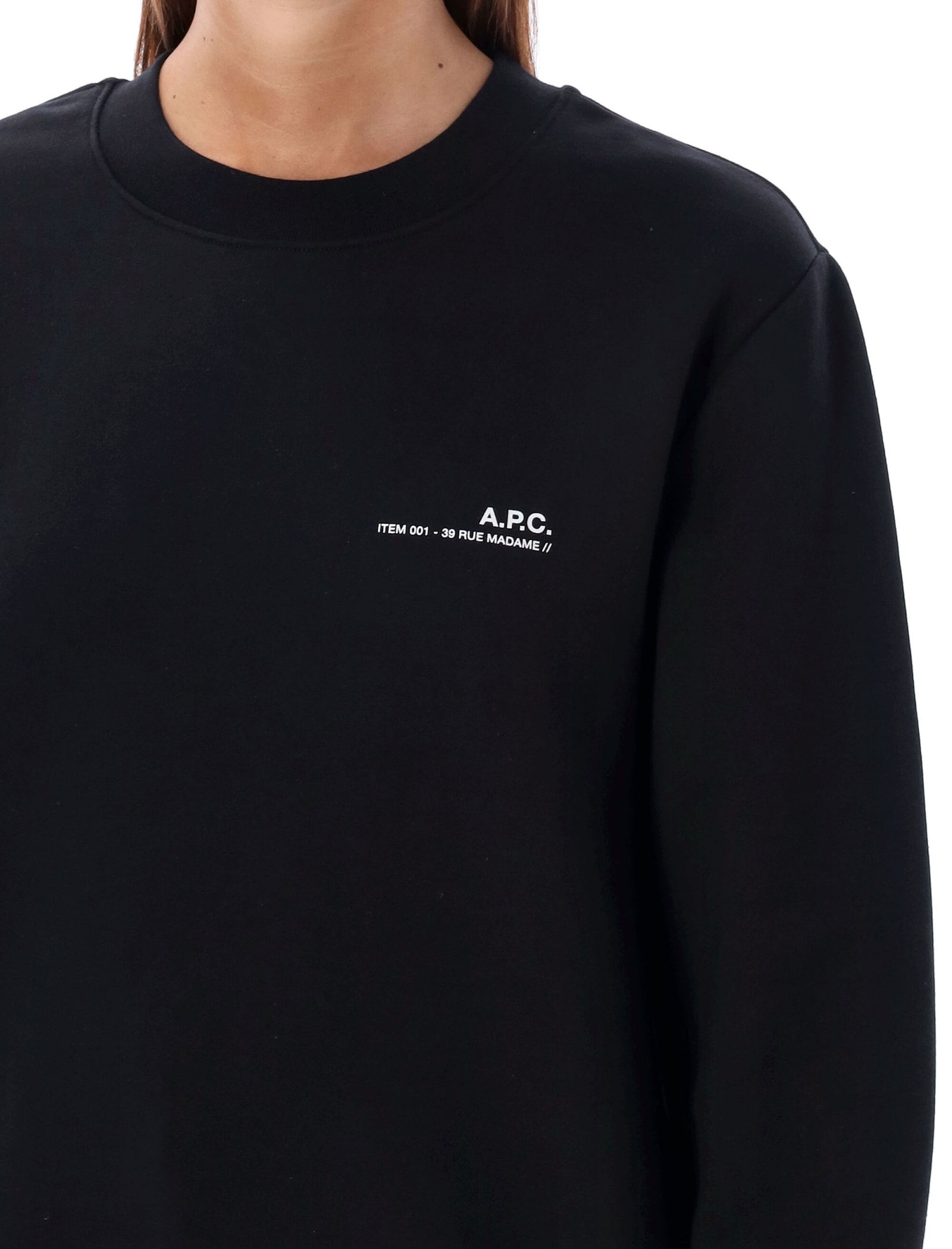 Shop Apc Standard Item Sweatshirt In Noir/blanc