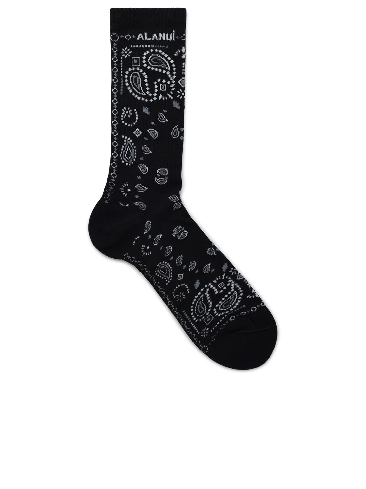 Shop Alanui Black Cotton Socks