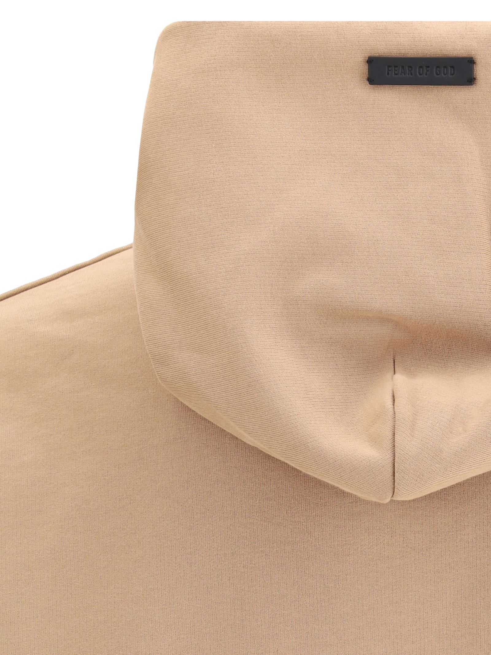 Fear Of God Men Cotton Hooded Sweatshirt In Nude
