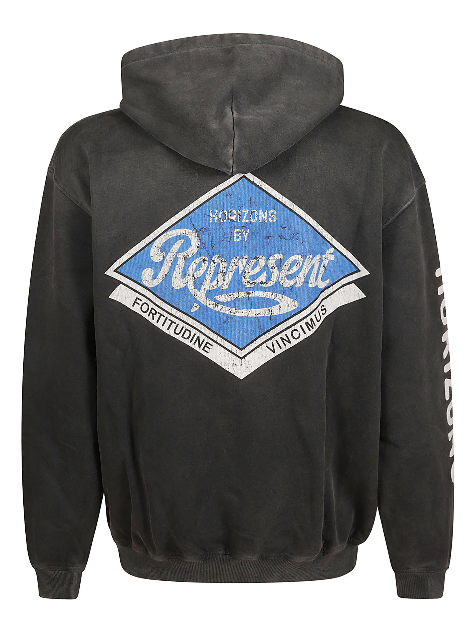 Shop Represent Classic Parts Hoodie In Aged Black