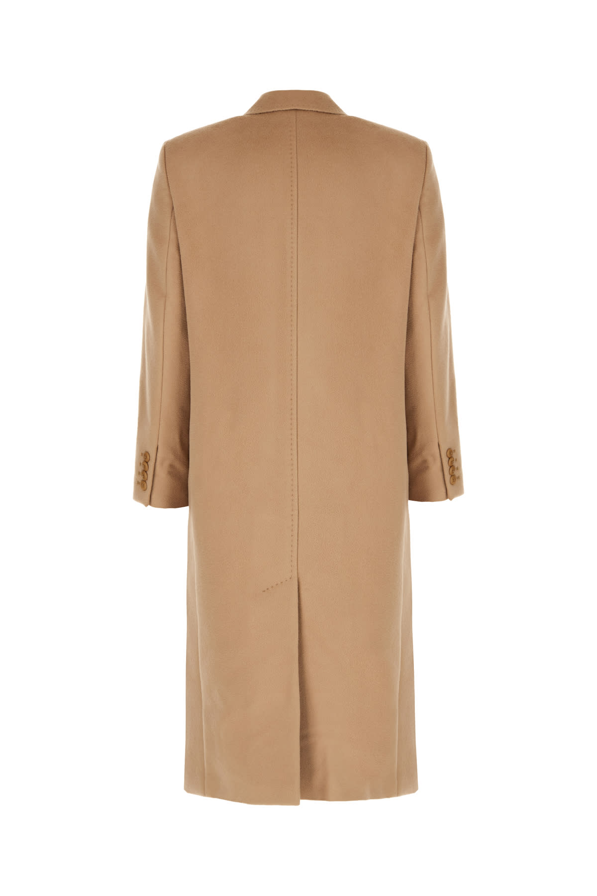 Max Mara Camel Double-breasted Wool And Cashmere Coat In Cammello