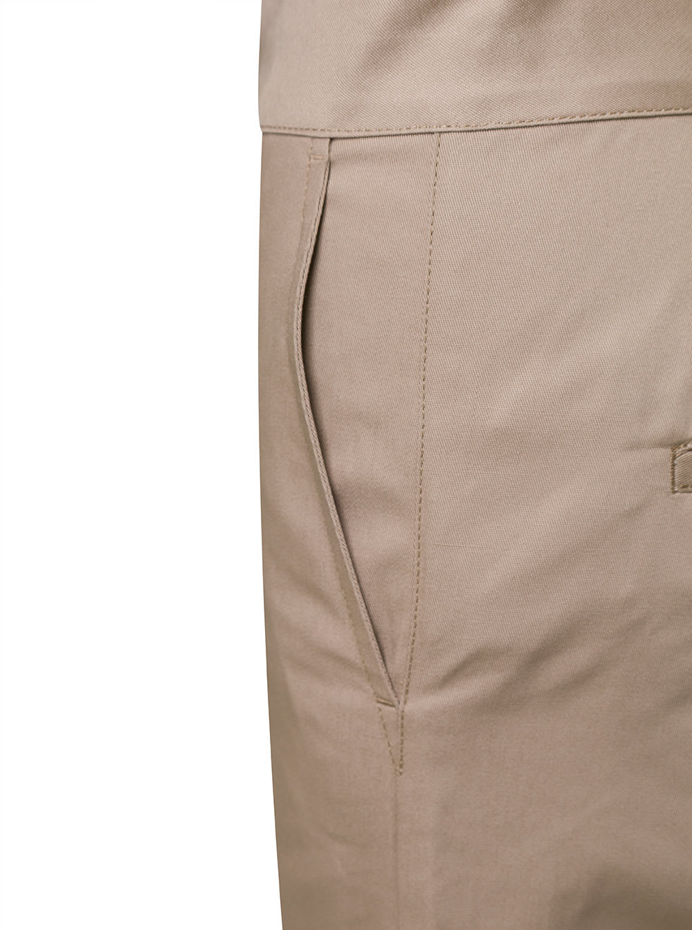 Shop Palm Angels Reversed Waistband Chino In Beige