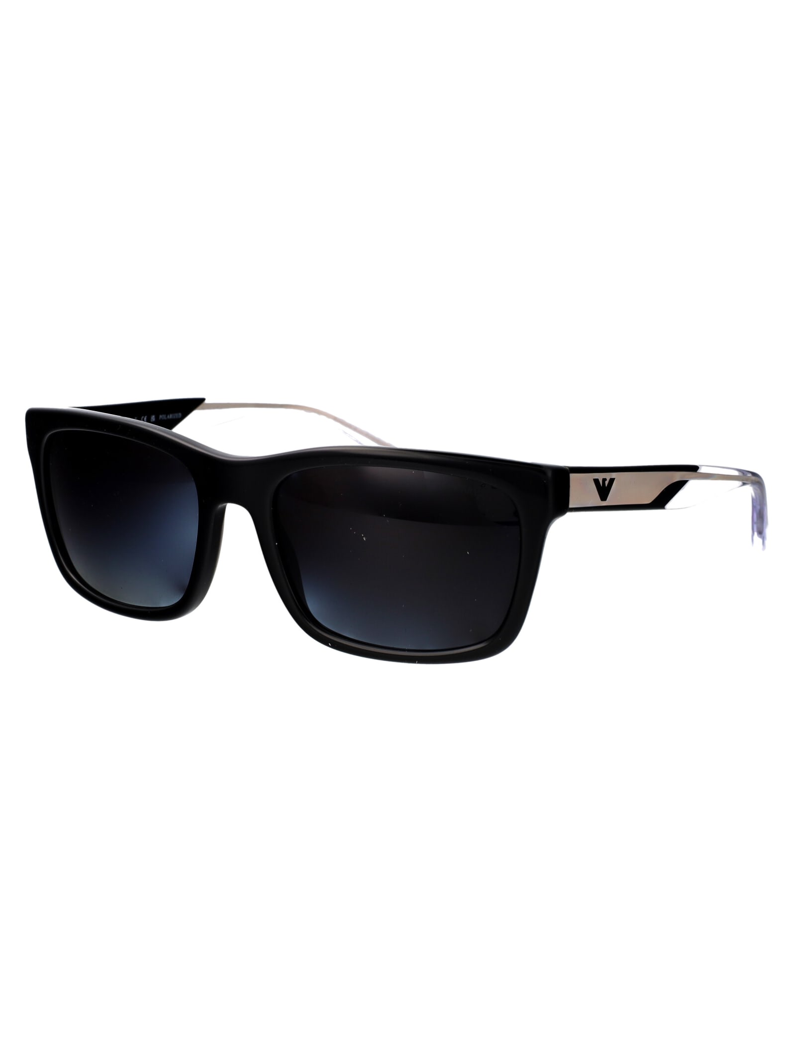 Shop Emporio Armani 0ea4224 Sunglasses In 5017t3 Shiny Black