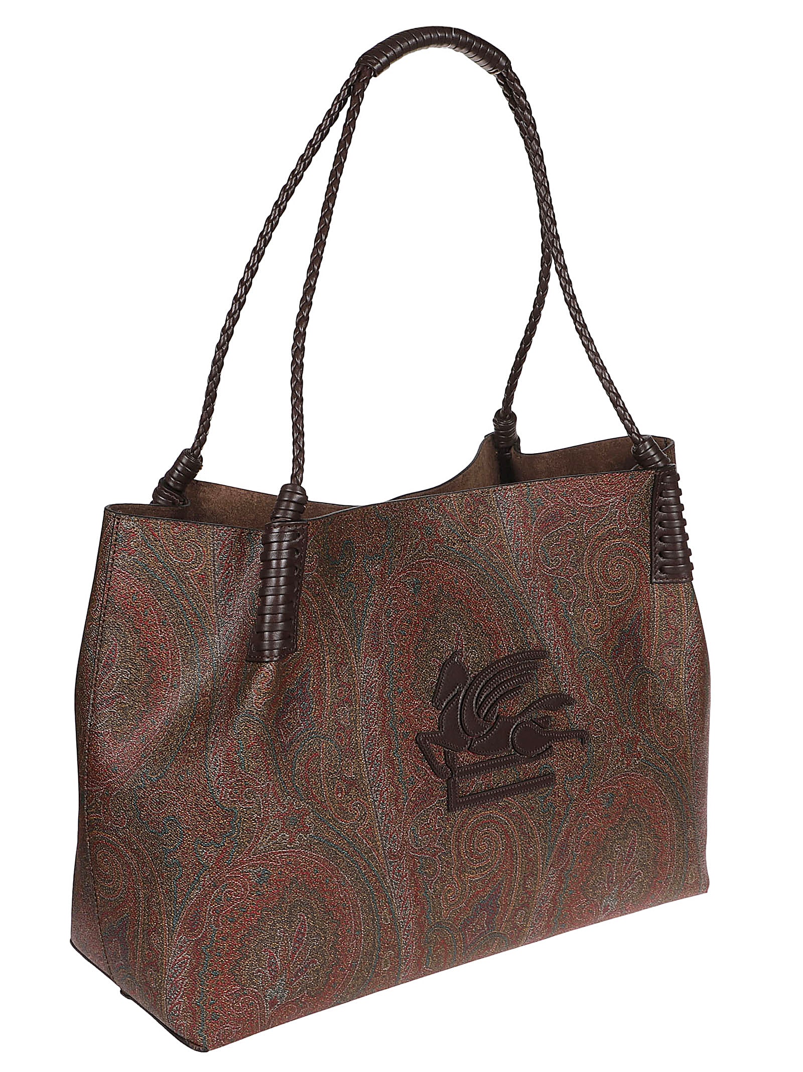 Shop Etro Medium Libra Shopping Bag In Marrone