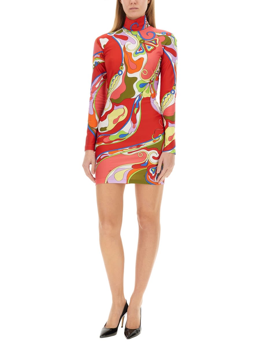 Shop Pucci Dress With Print In Multicolour