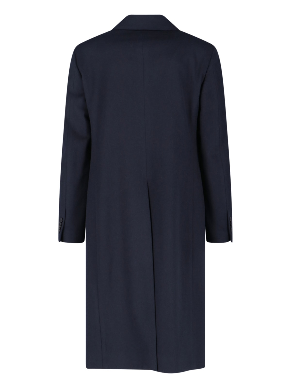 Lardini Buttoned Longline Jacket Notched Lapel In Blue