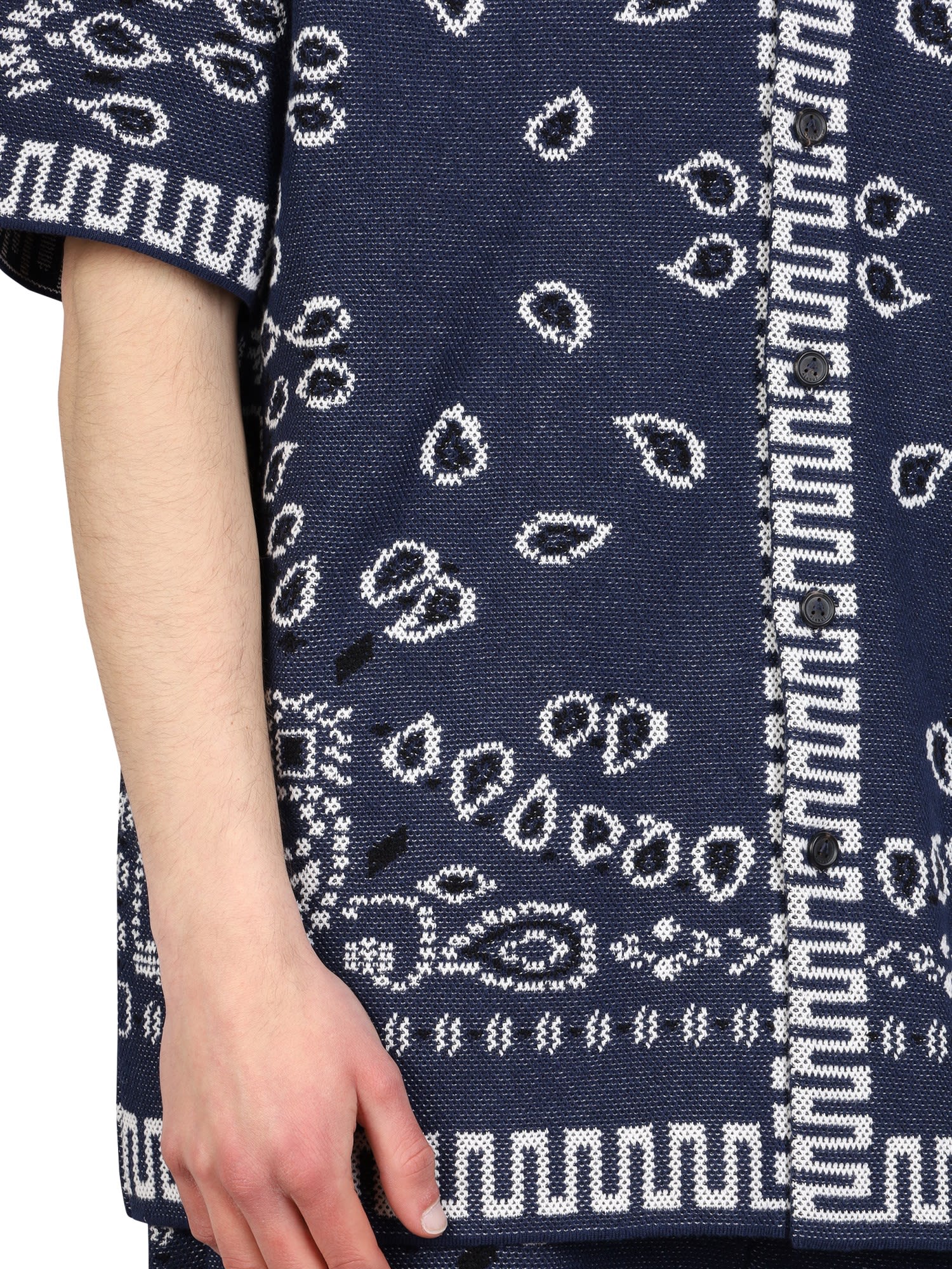 bandana-print piqué-cotton short sleeve shirt, Alanui