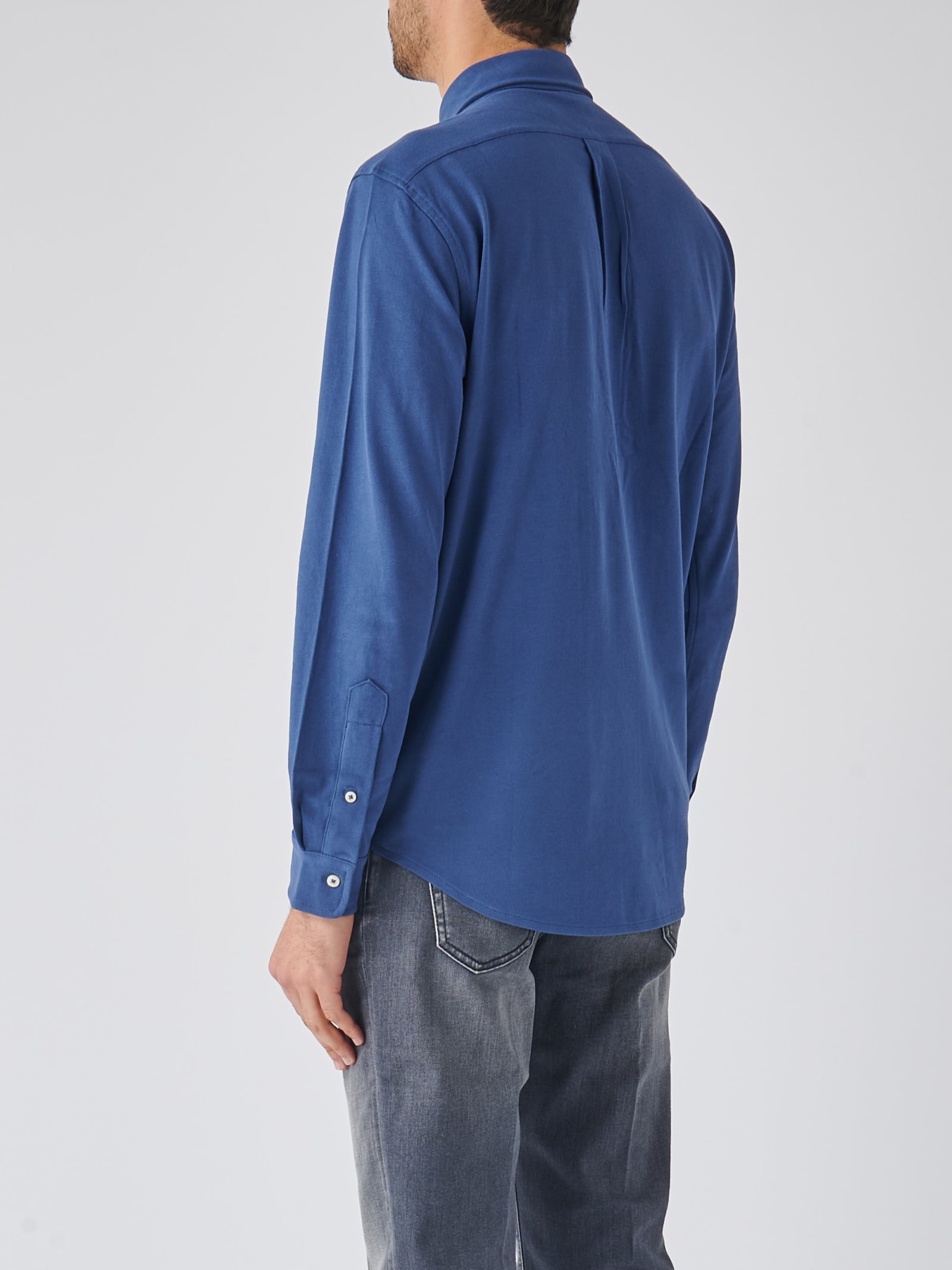 Shop Polo Ralph Lauren Long Sleeve Sport Shirt Shirt In Royal