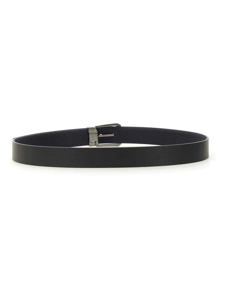 Shop Ferragamo Leather Belt In Black