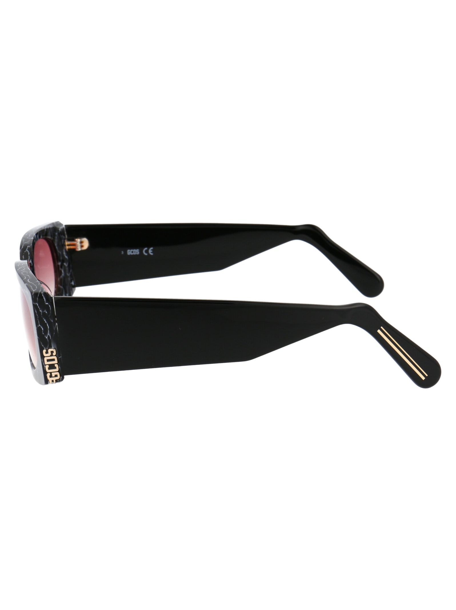 Shop Gcds Gd0016 Sunglasses In 01t Black