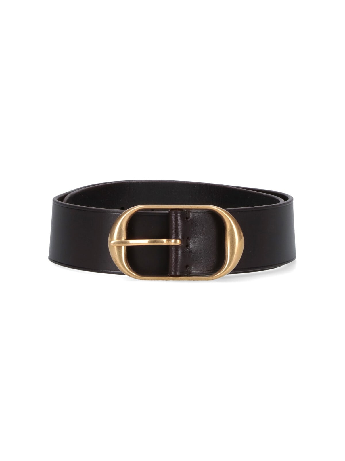 Nili Lotan Wide Dark Brown Leather Belt In Brown