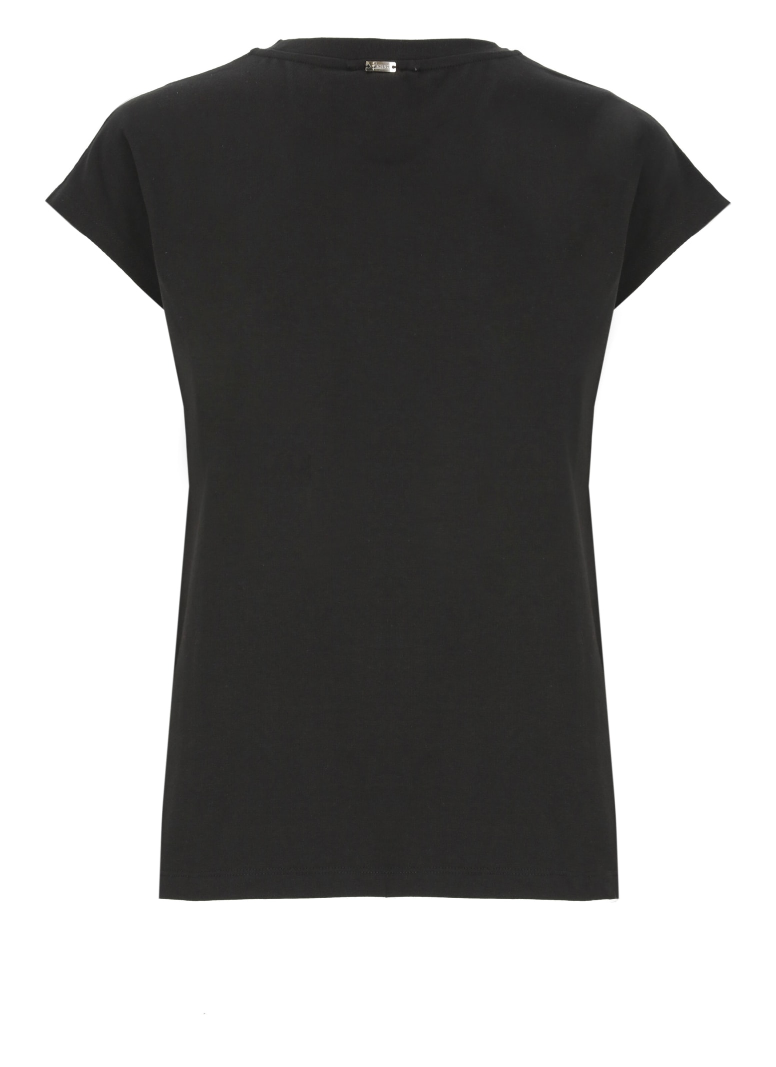 Herno T-shirt In Interlock Jersey In Black