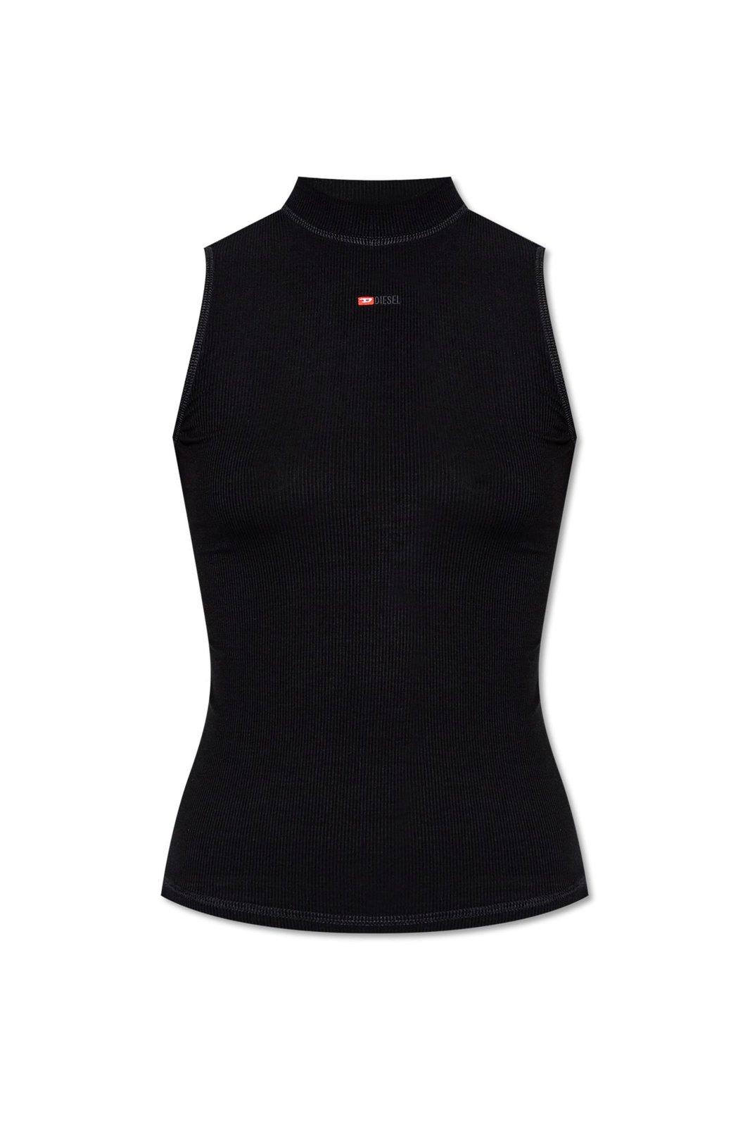 Mock Neck Ribbed Tank Top