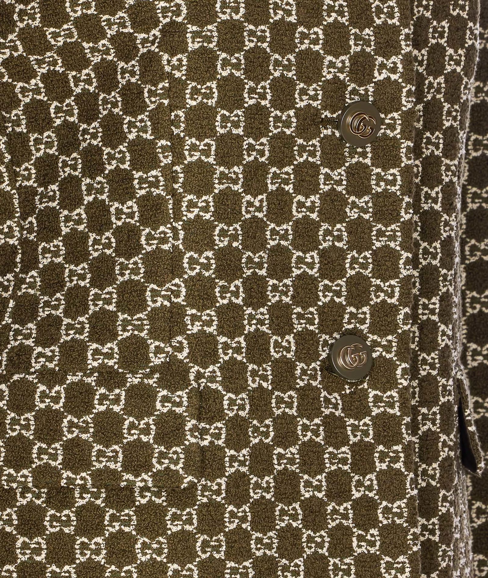 Gucci Gg Logo Boucle Jacket In Multi