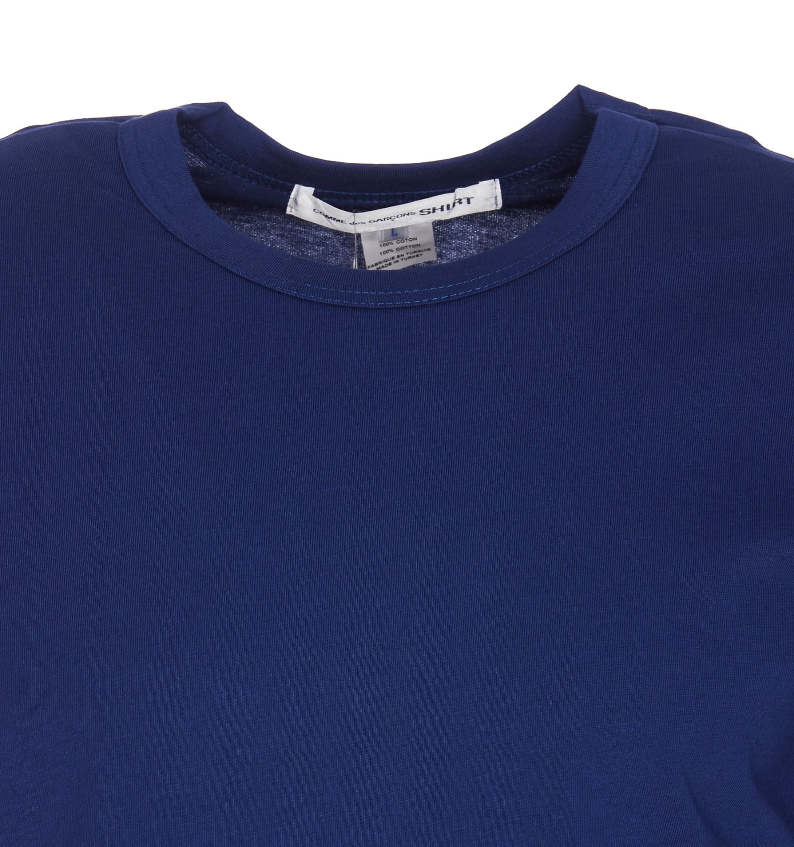 Shop Comme Des Garçons Logo T-shirt In Blue