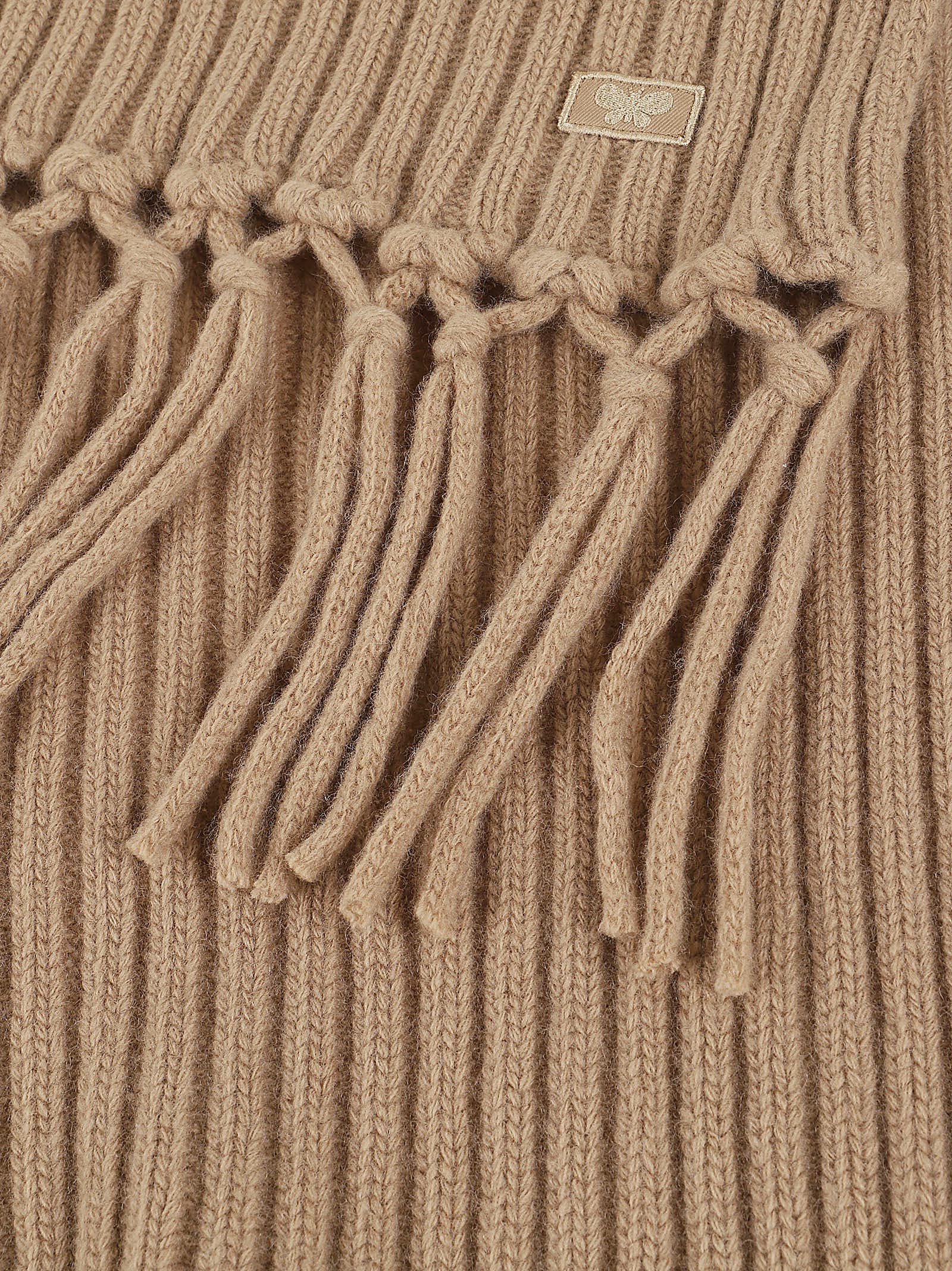 Shop Weekend Max Mara Bimba Knitted-jersey Scarf In Camel