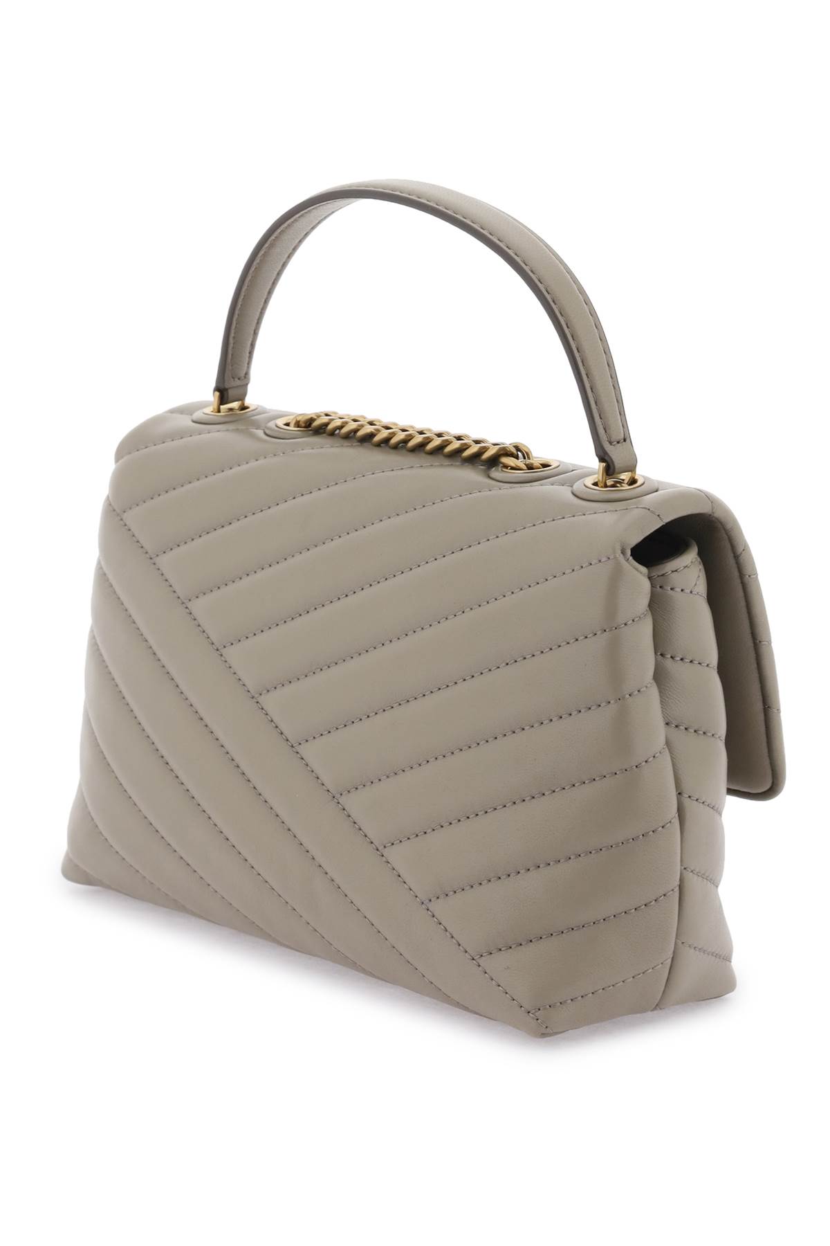 Shop Tory Burch Small Kira Shoulder Bag In Gray Heron