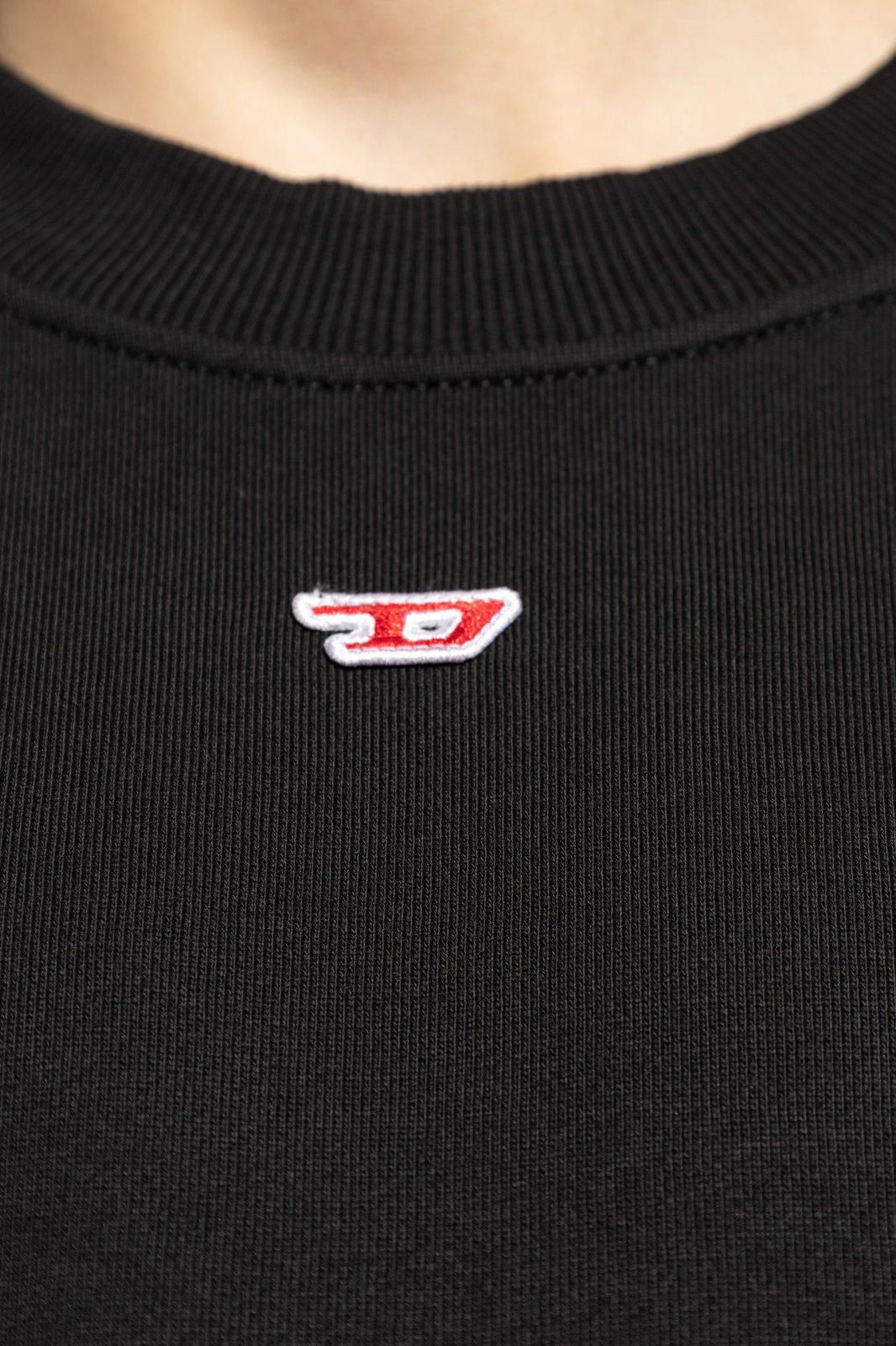 Shop Diesel S-boxt-d Logo Patch Sweatshirt In Black