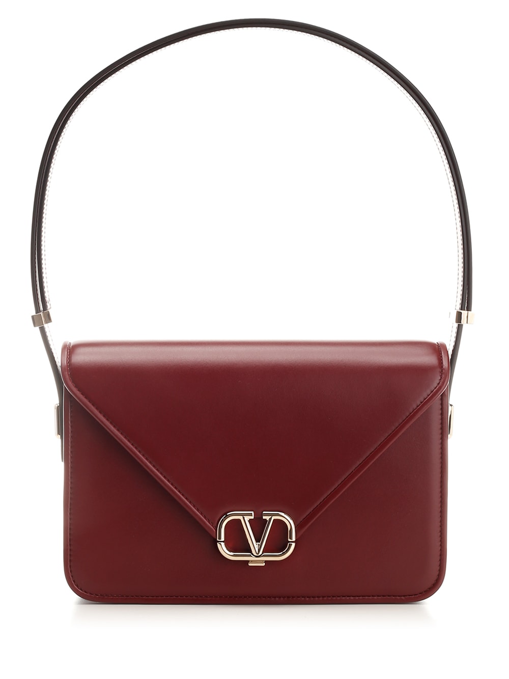 Valentino Garavani Letter Shoulder Bag in Cordovan Red