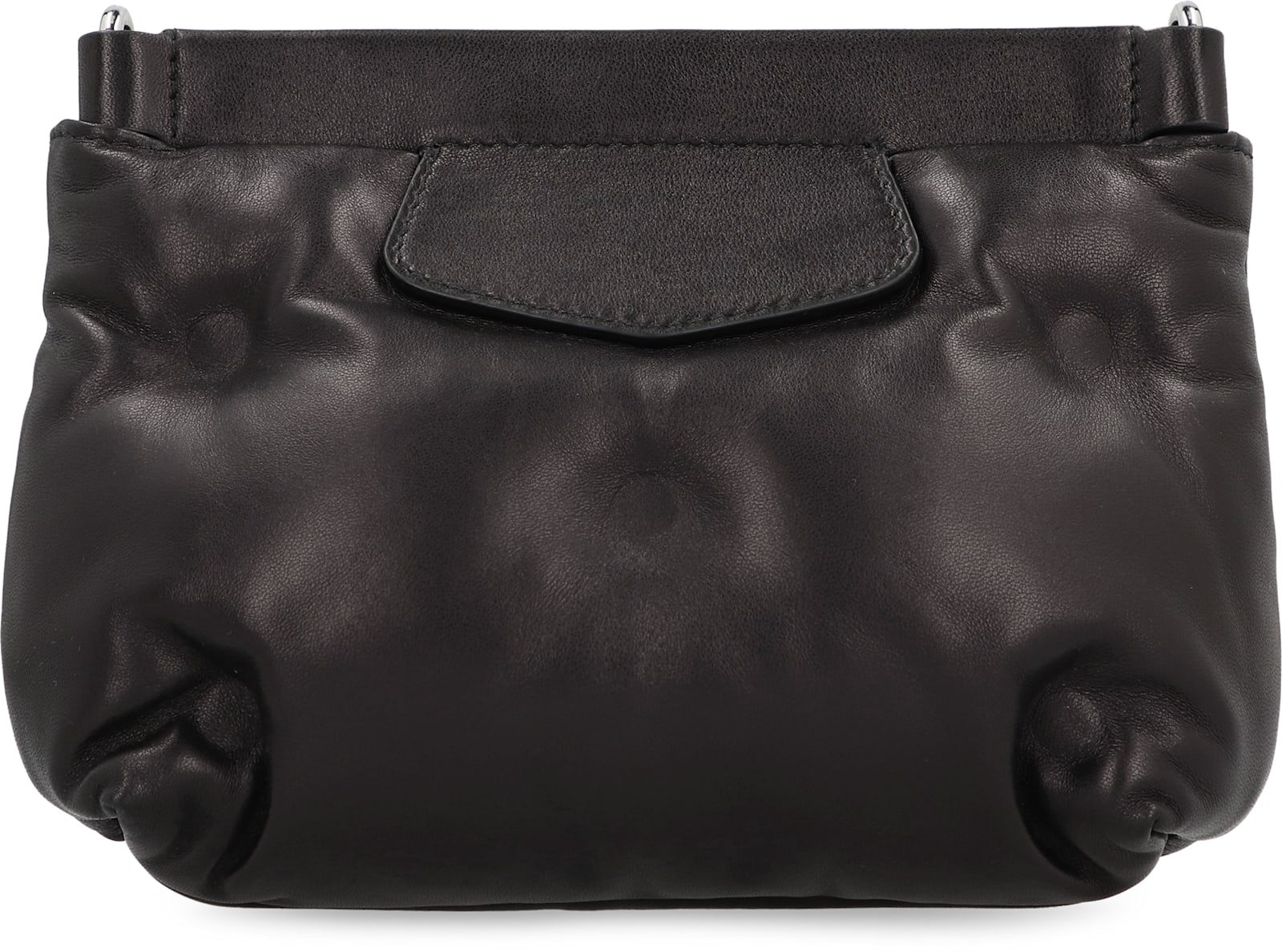 Shop Maison Margiela Glam Slam Leather Clutch In Black