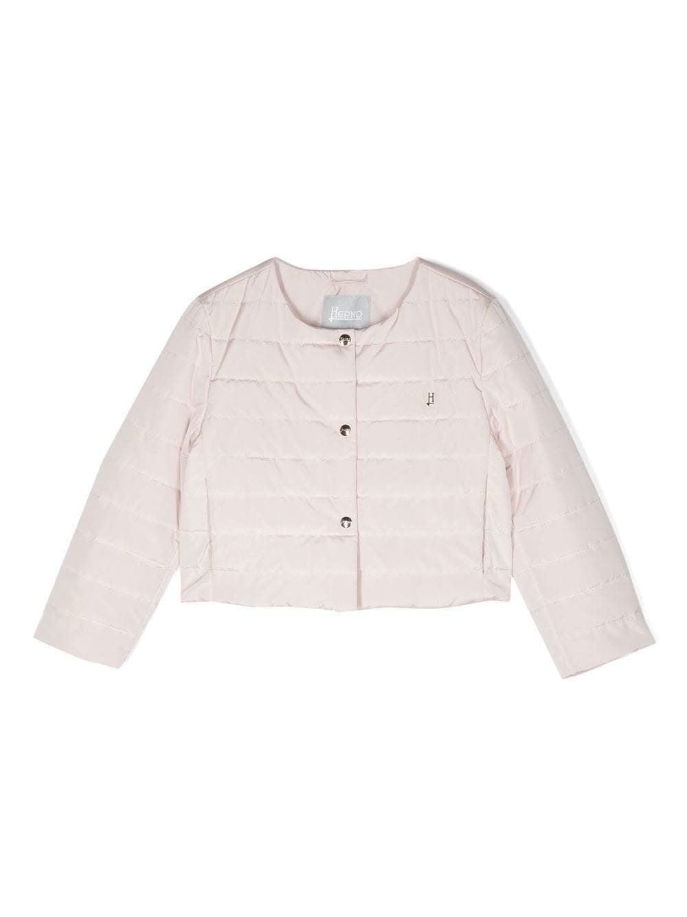 Shop Herno Front Press-stud Fastening Jacket In Pink