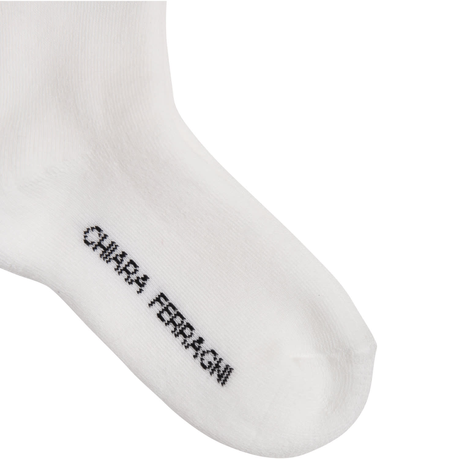 Shop Chiara Ferragni White Socks For Girl With Flirting Eyes And Hearts