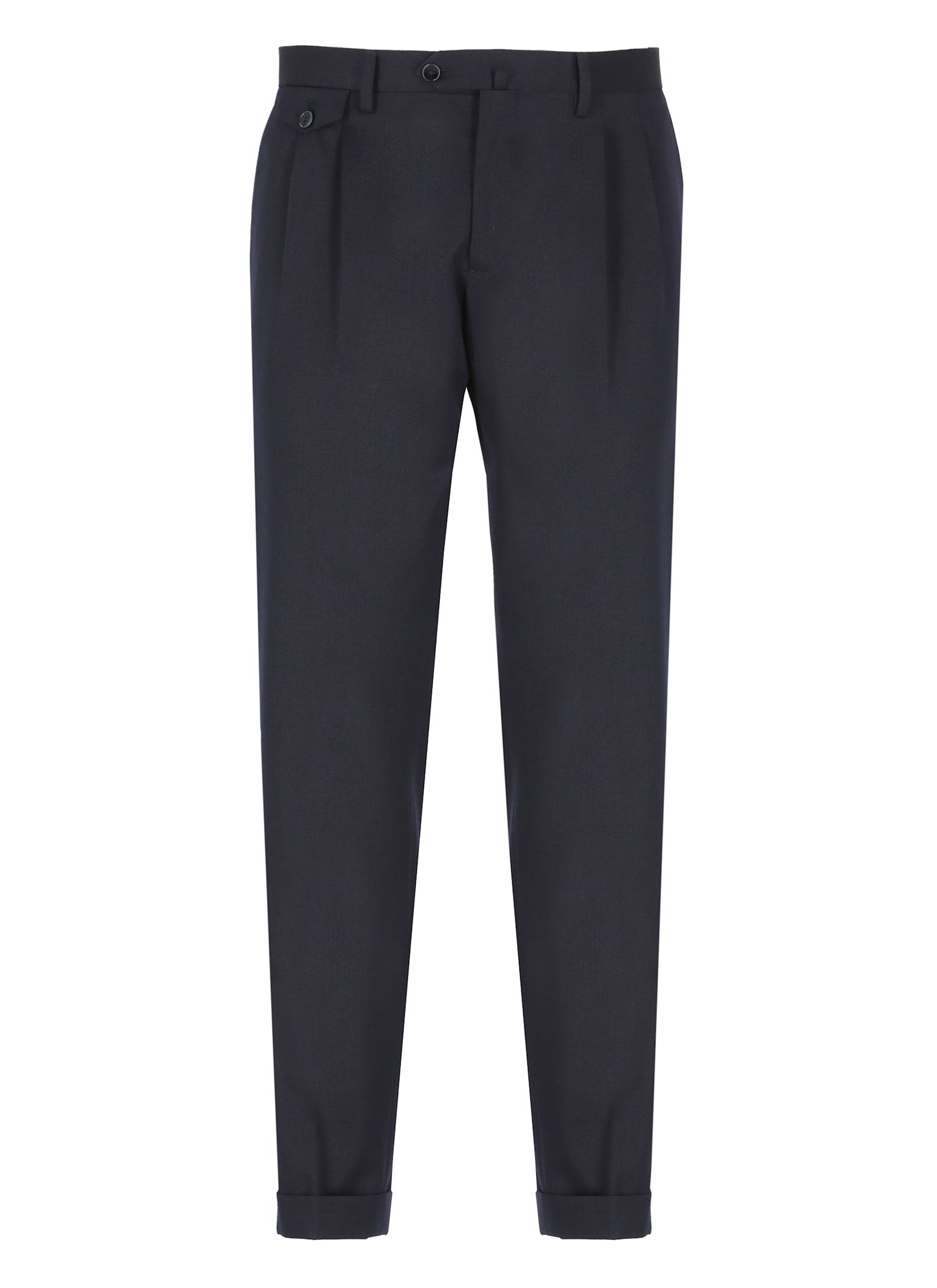 Shop Briglia 1949 Virgin Wool Pants In Blue