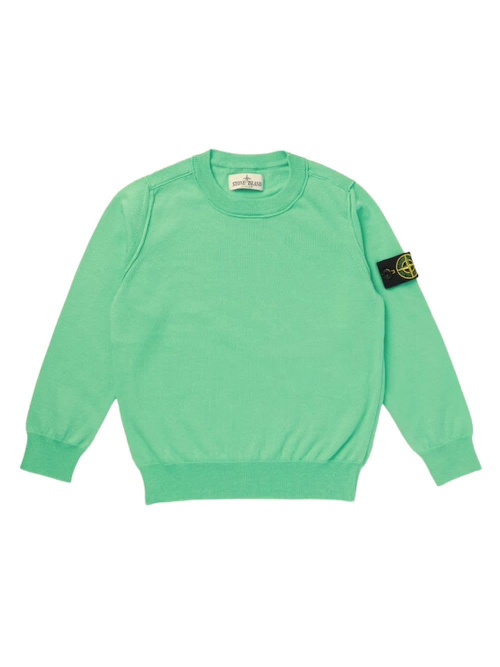 Shop Stone Island Junior Sweater In Light Green