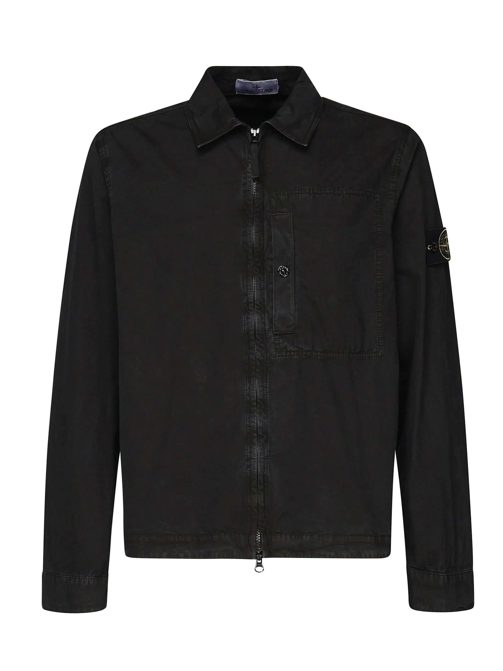 Compass Patch Zip-up Shirt Jacket - Stone Island - Modalova