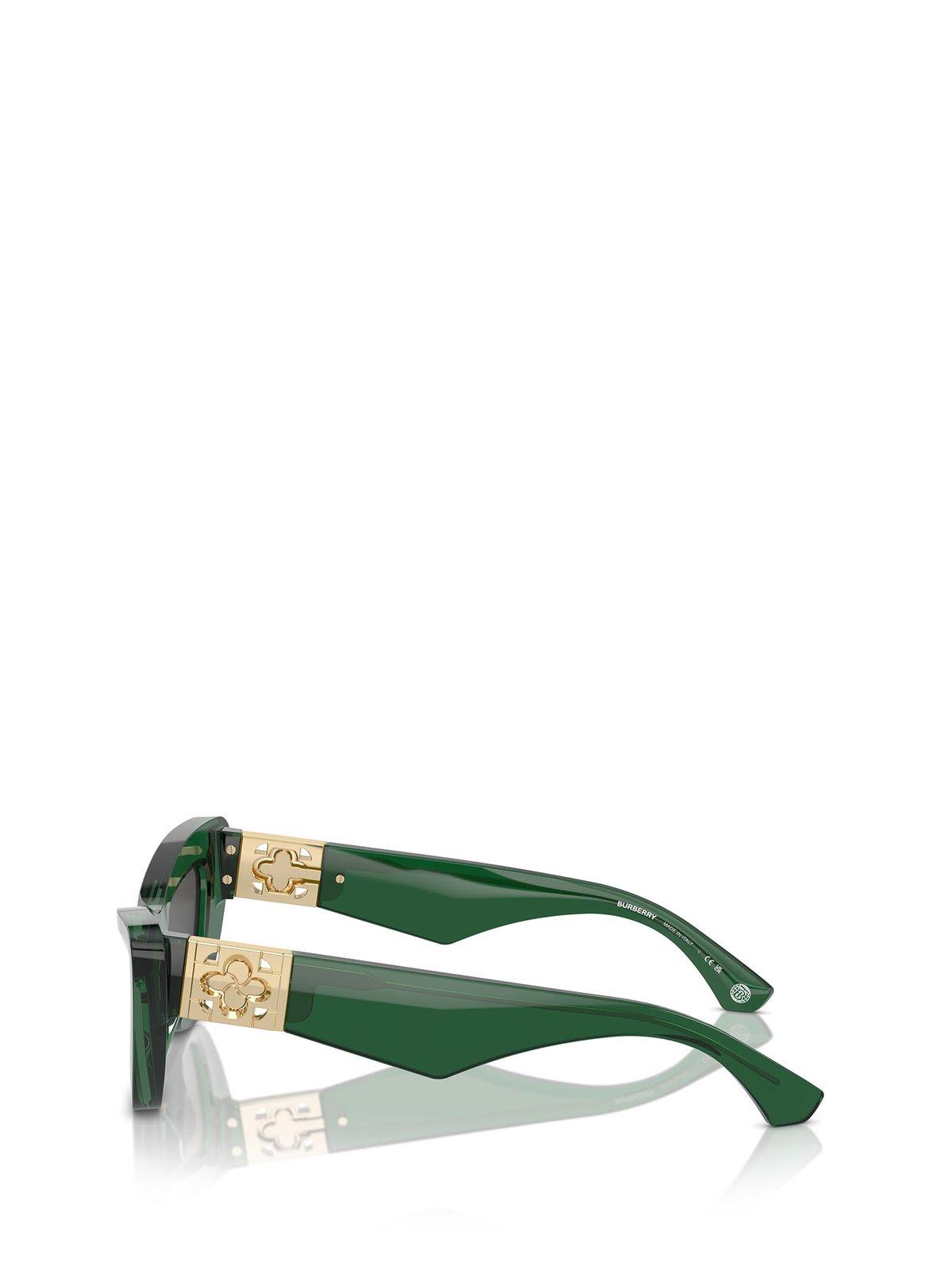 Burberry Eyewear Rose Monogram Cat-eye Sunglasses In 410487 Green