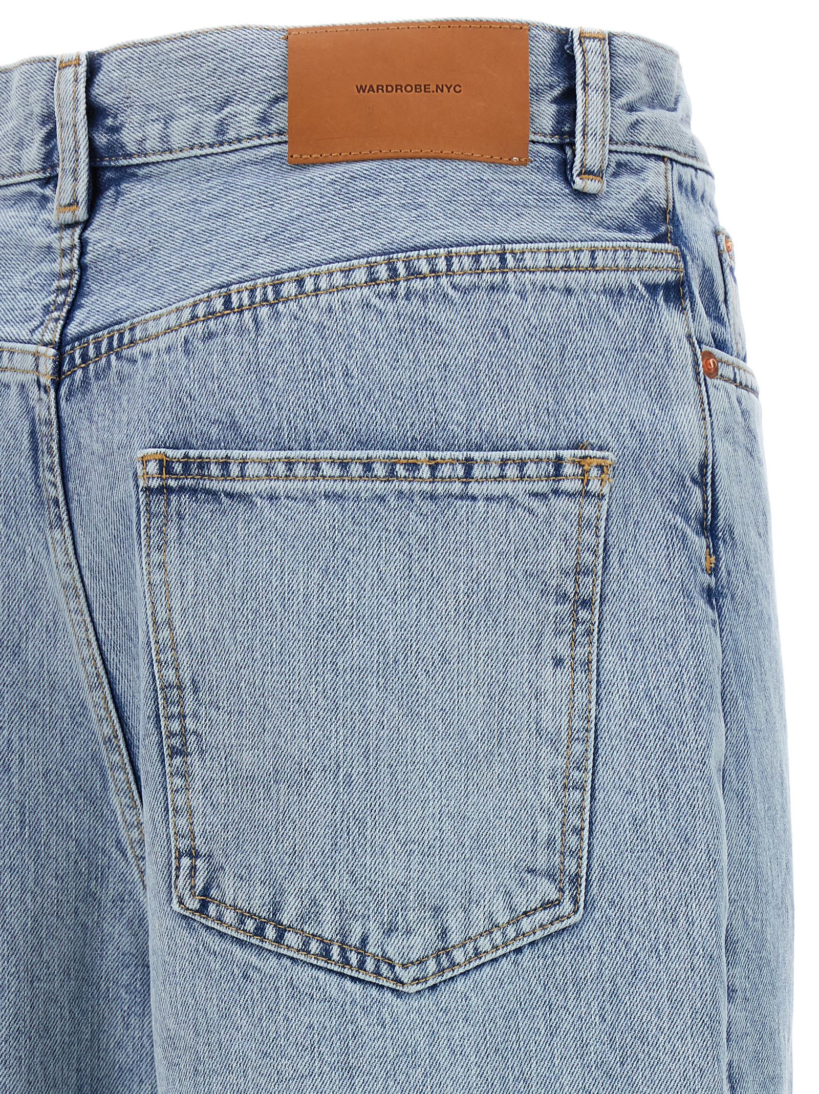 Shop Wardrobe.nyc Low Rise Jeans In Blue