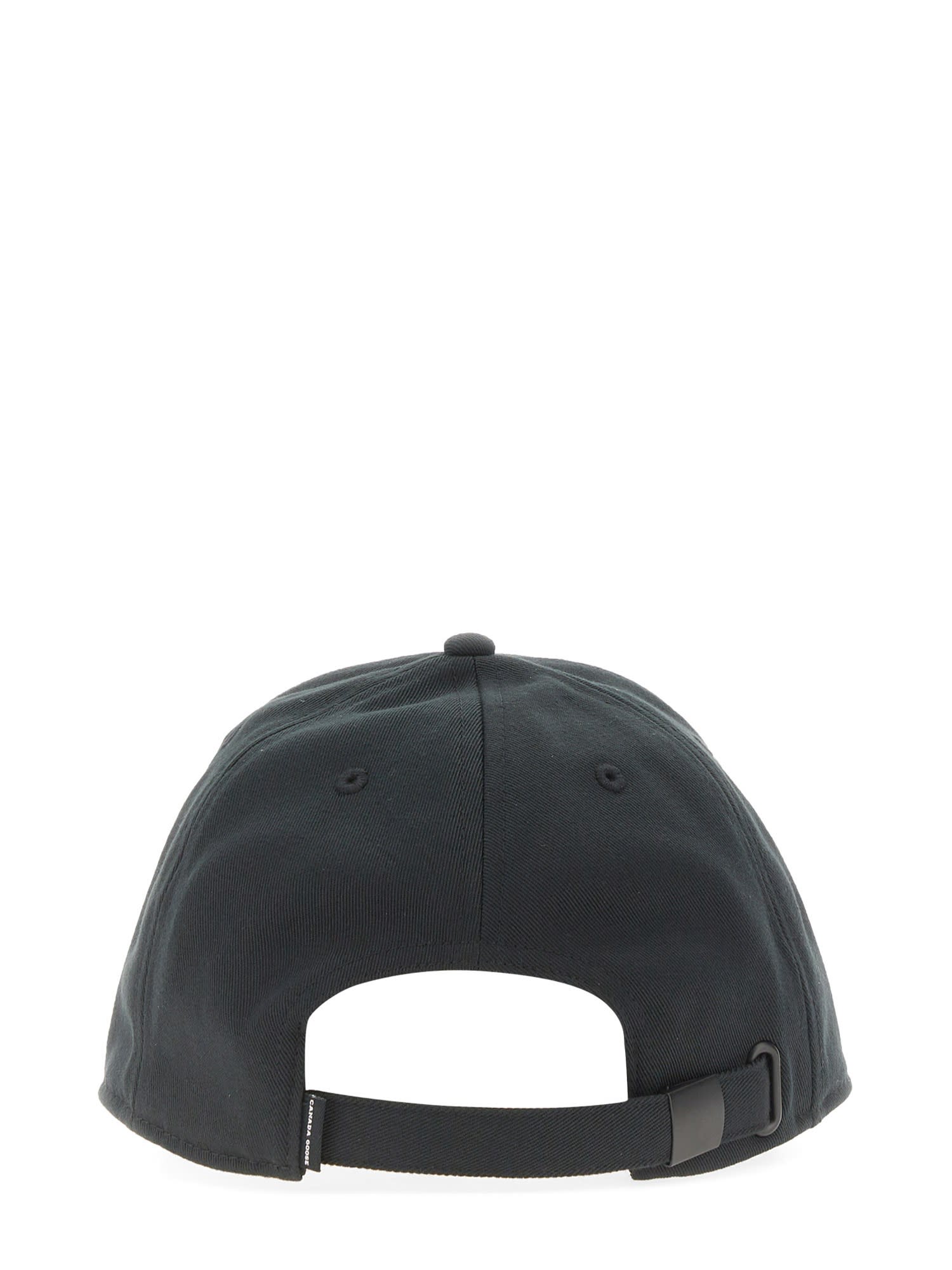 Shop Canada Goose Baseball Hat With Logo Patch In Nero