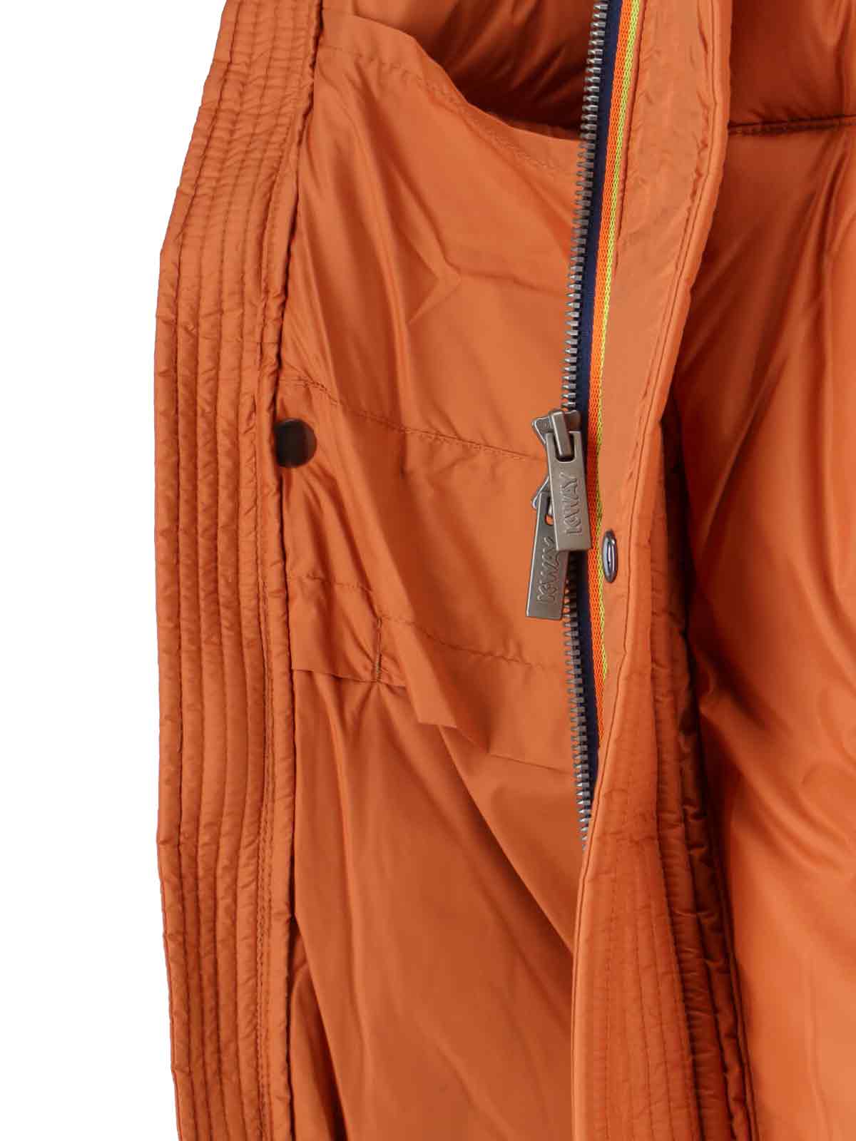 K-way Modern Puffer Jacket High Collar In Orange