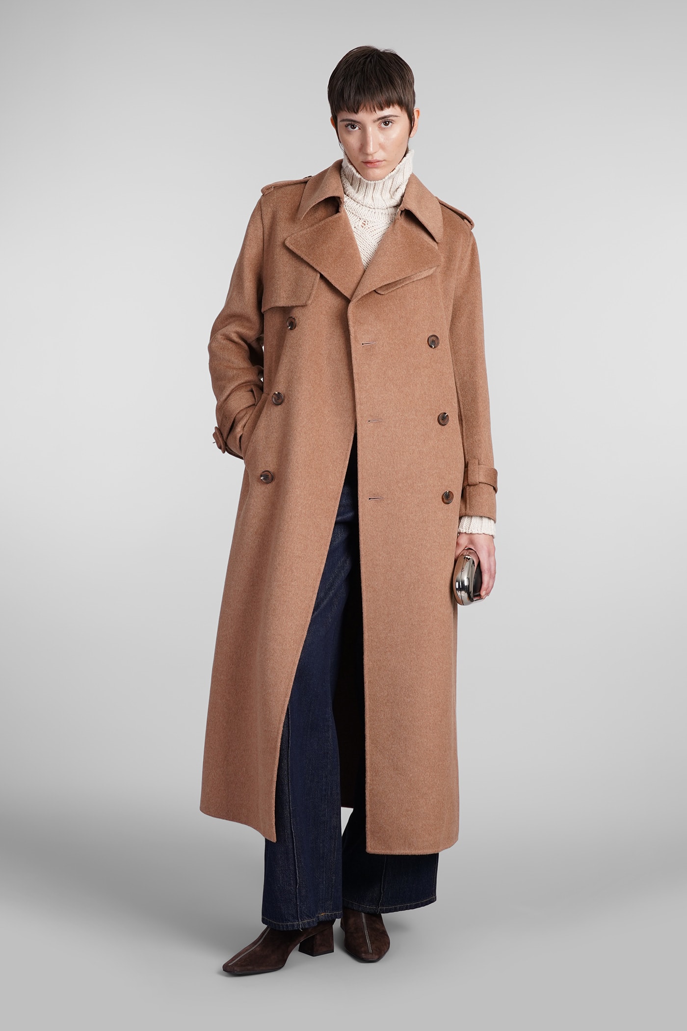 Shop Simkhai Rumi Coat In Camel Wool