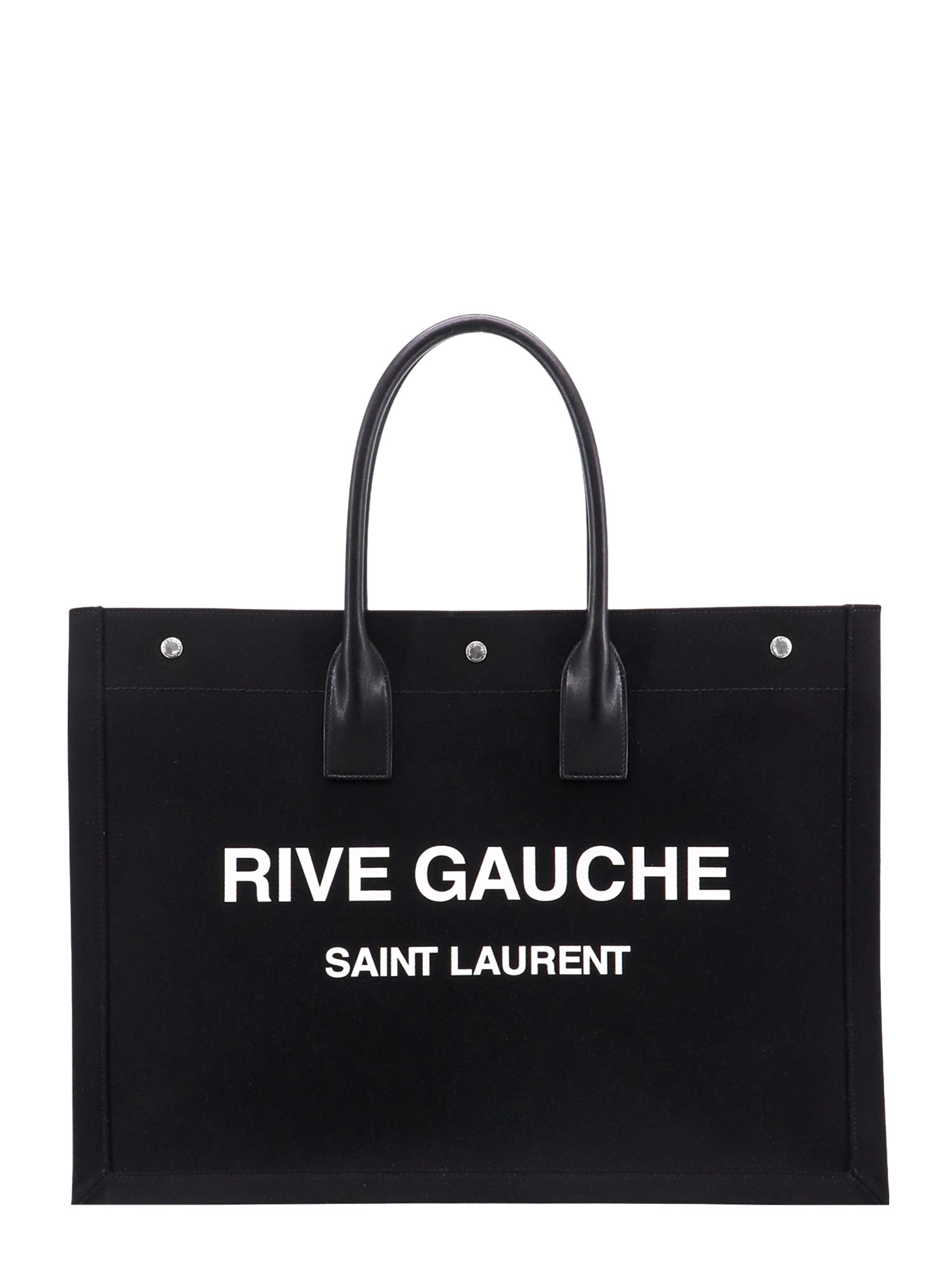 Saint Laurent Rive Gauche Shoulder Bag In Nero Bianco