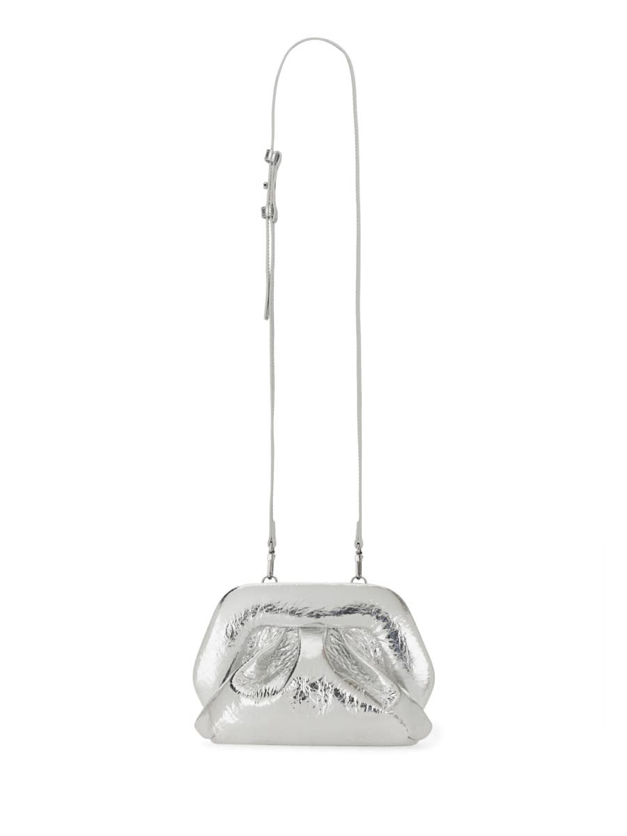 Themoirè Clutch Gea In Silver