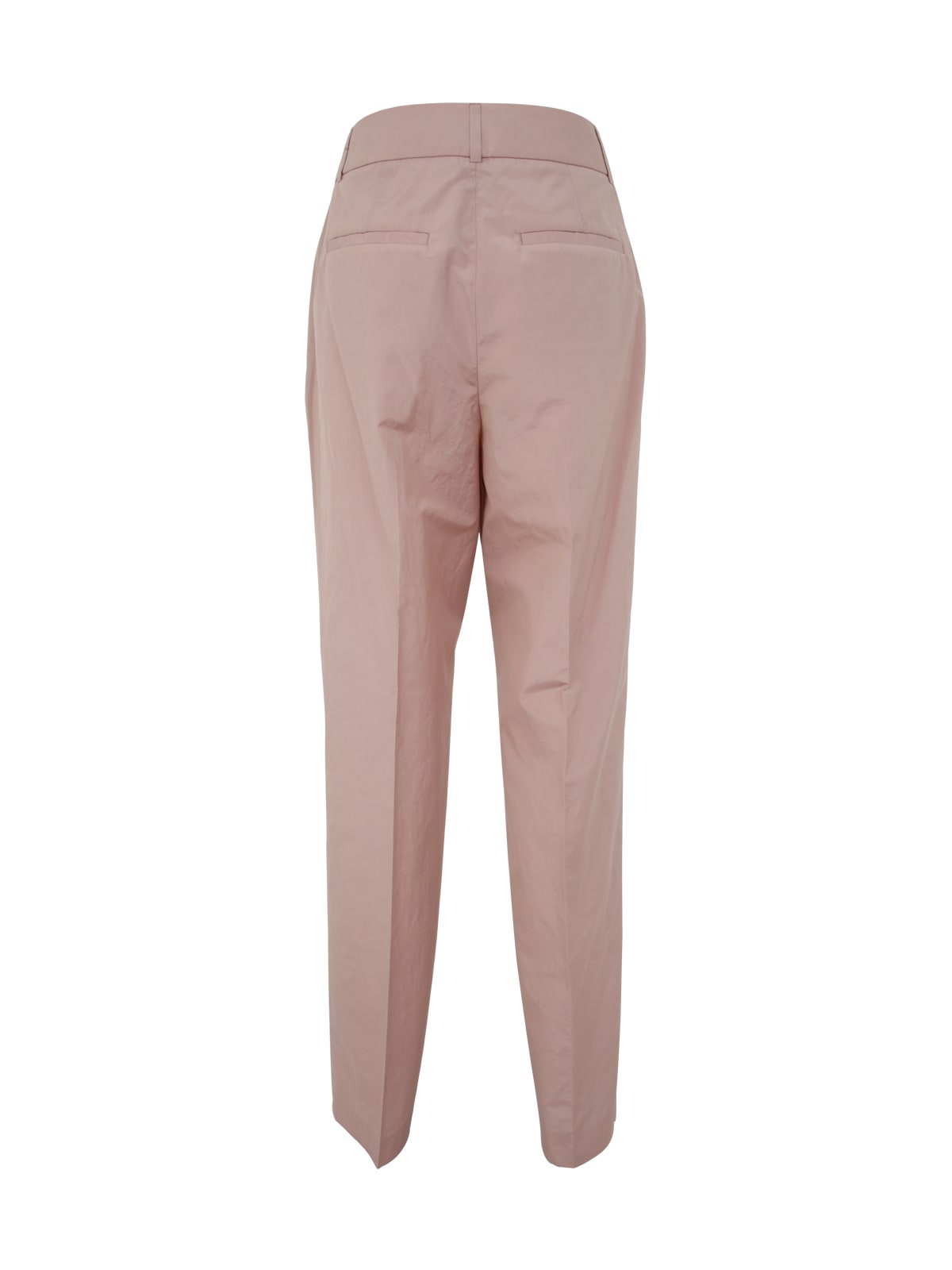 Shop Peserico Popeline Regular Trousers In Desert Pink