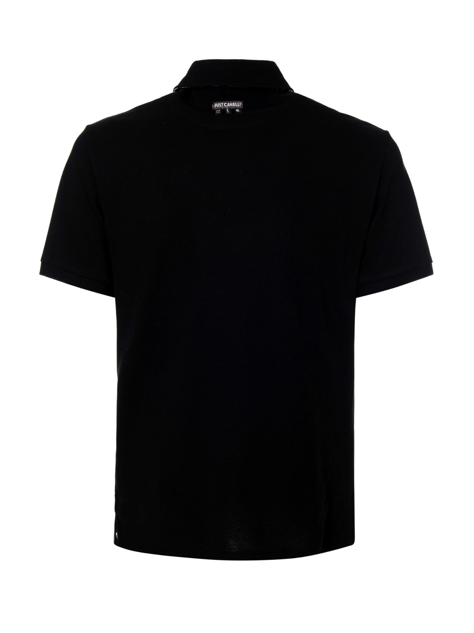 Just Cavalli Mens Polo Shirt In Black