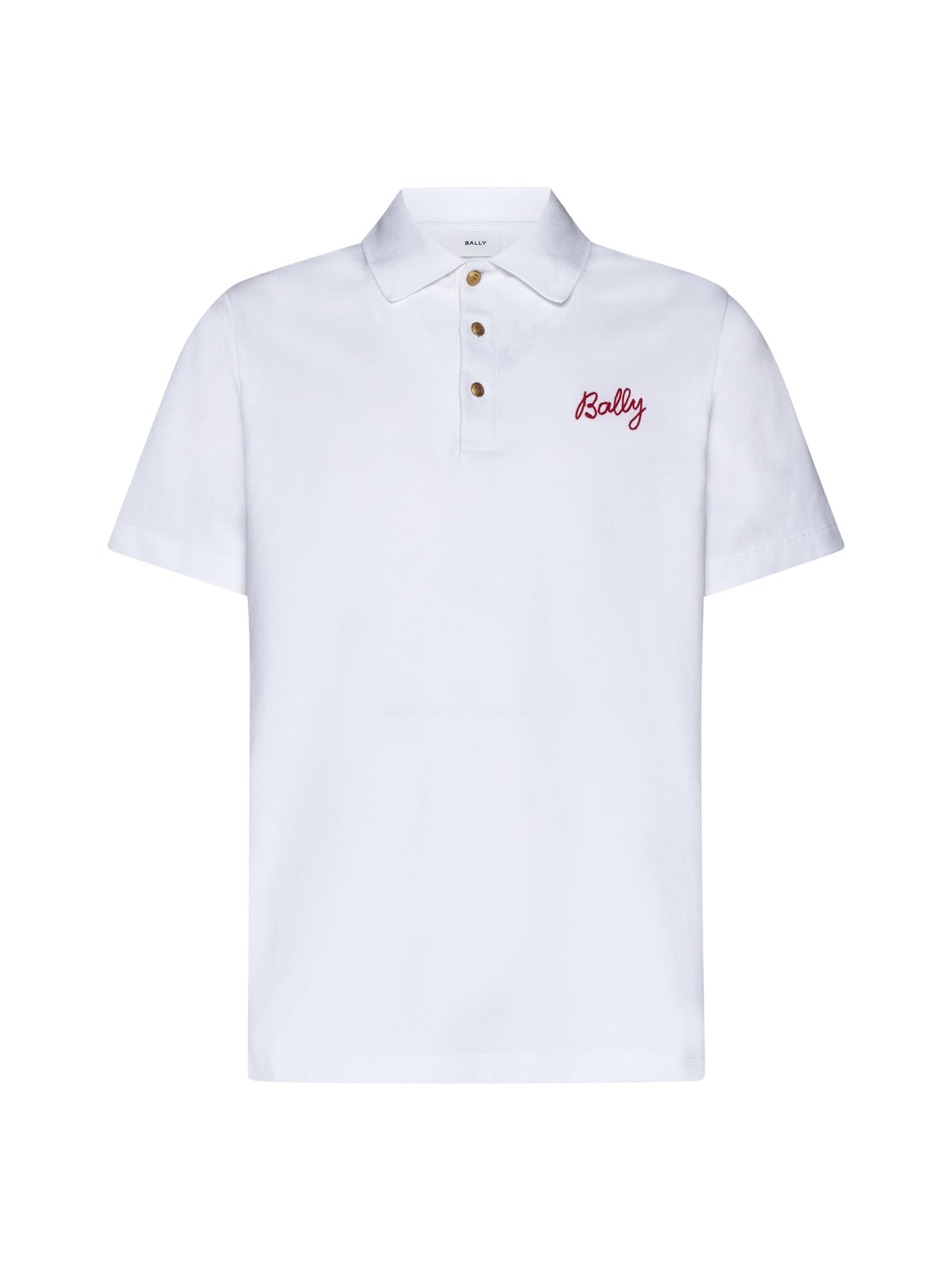 Shop Bally Polo Shirt In White