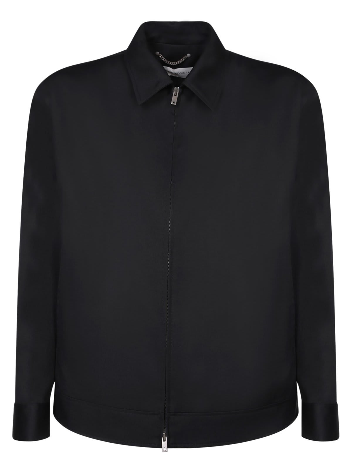 Shop Golden Goose Zip-up Shirt Jacket In Black