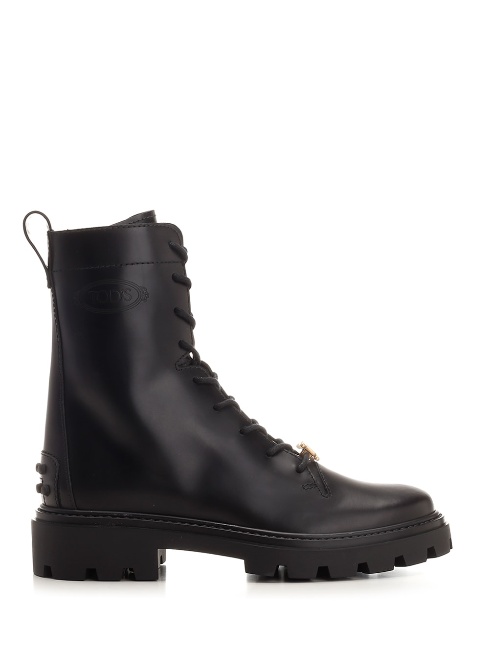 Shop Tod's Lace-up Boots In Nero