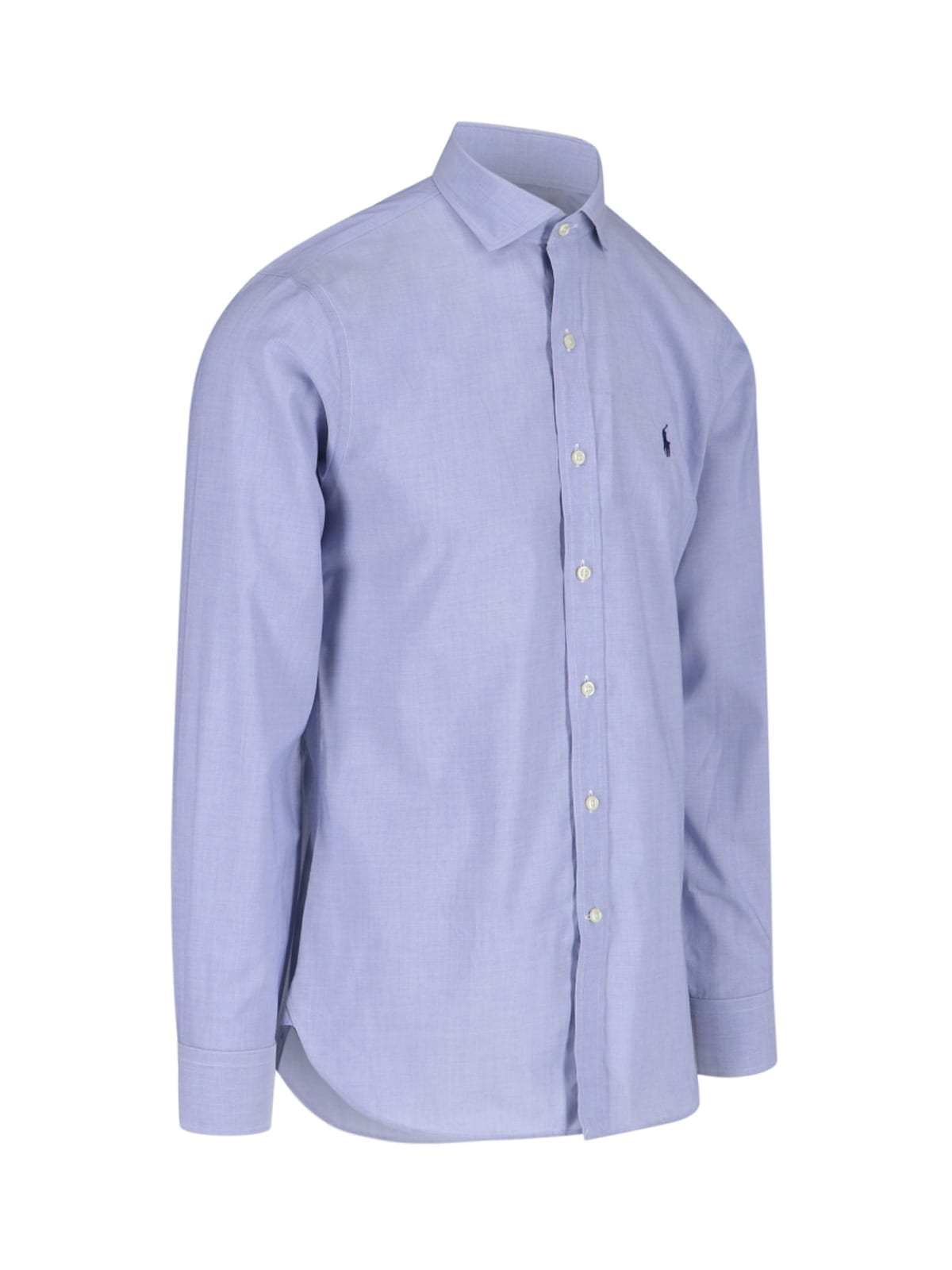 Shop Polo Ralph Lauren Classic Logo Shirt In Light Blue
